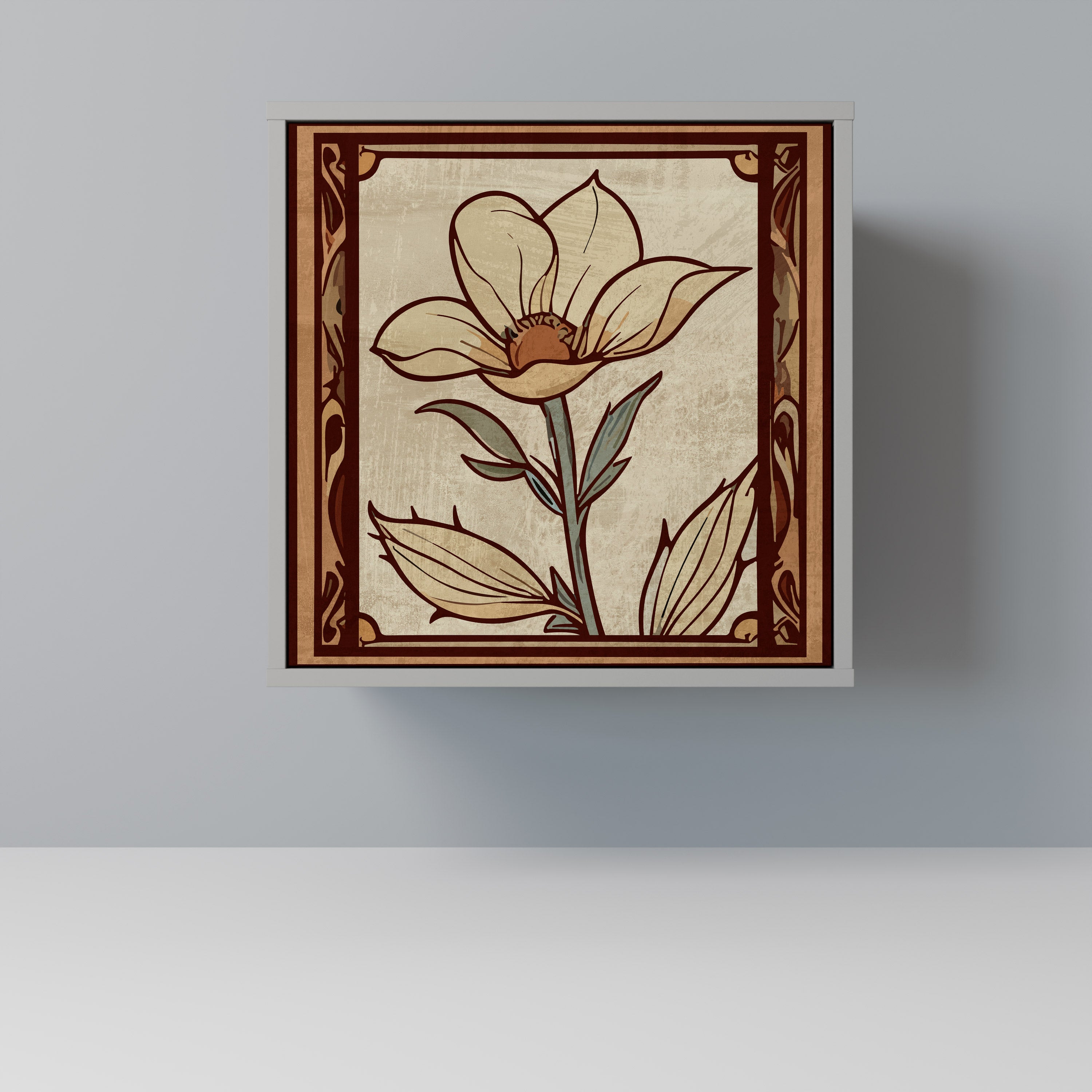 TIMELESS FLORA Sideboard mit 1 Tür in Grau