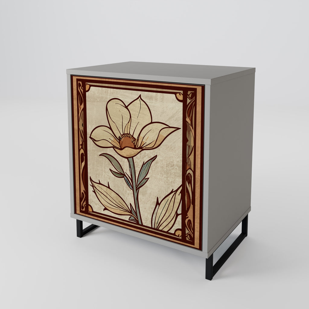 TIMELESS FLORA Sideboard mit 1 Tür in Grau