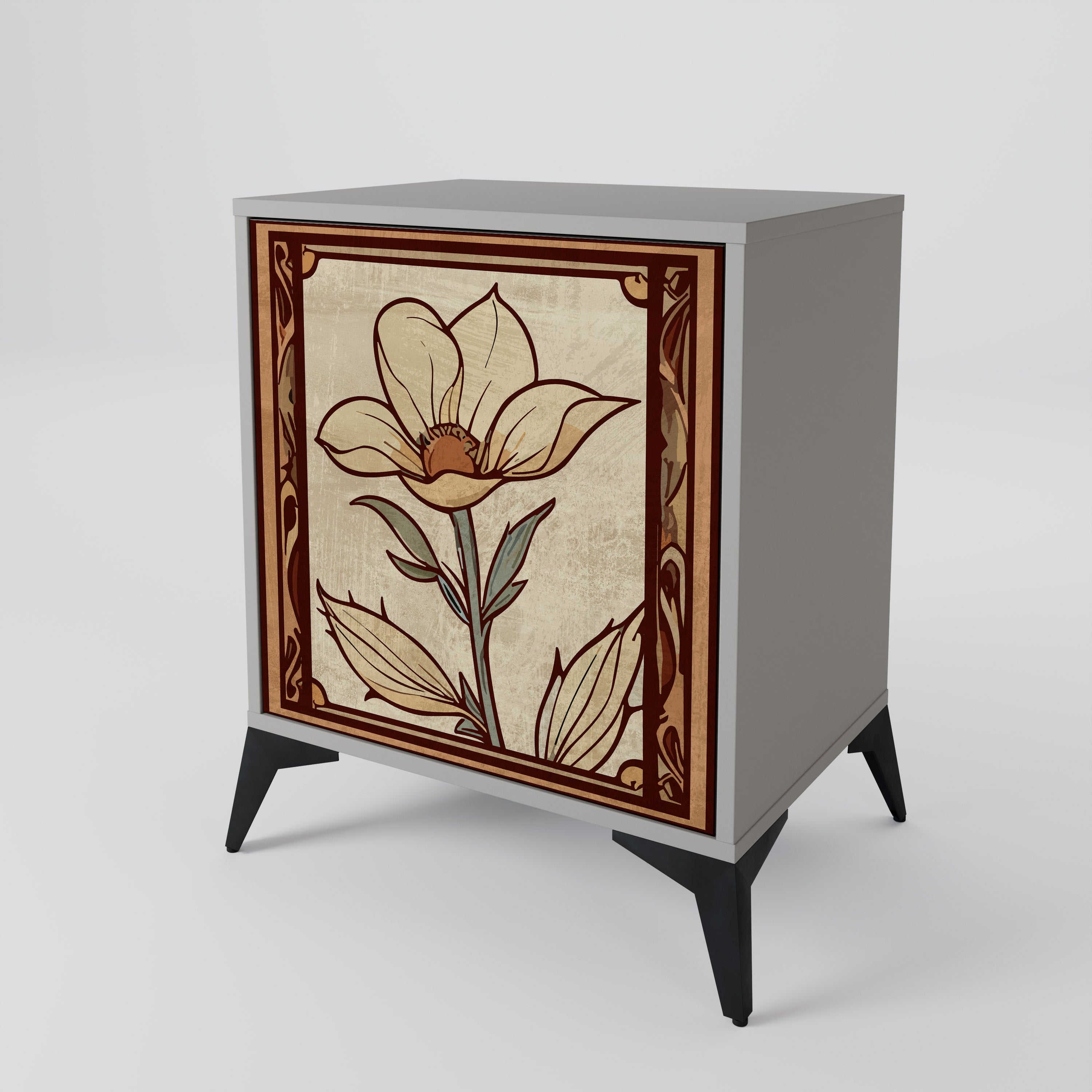 TIMELESS FLORA Sideboard mit 1 Tür in Grau