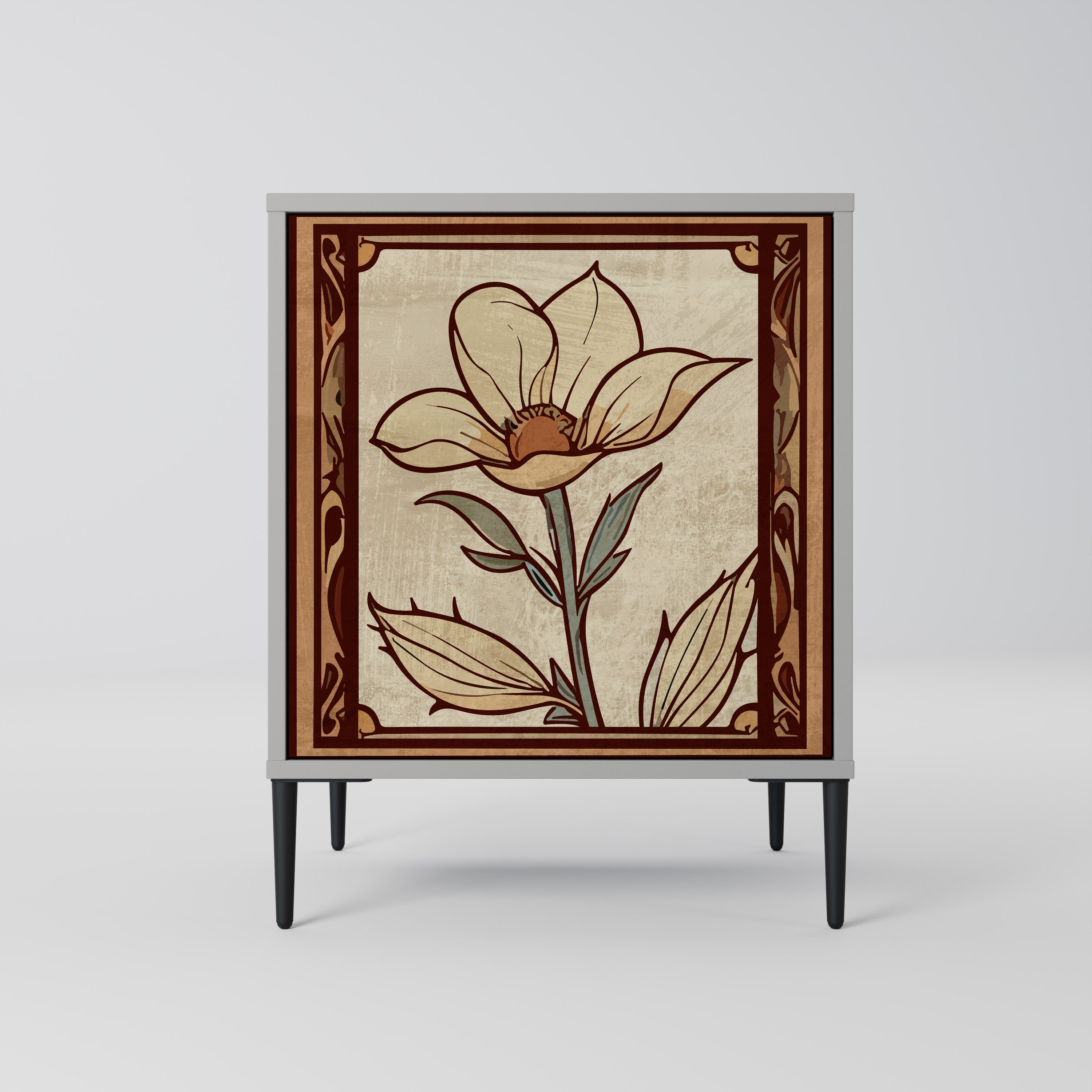 TIMELESS FLORA Sideboard mit 1 Tür in Grau