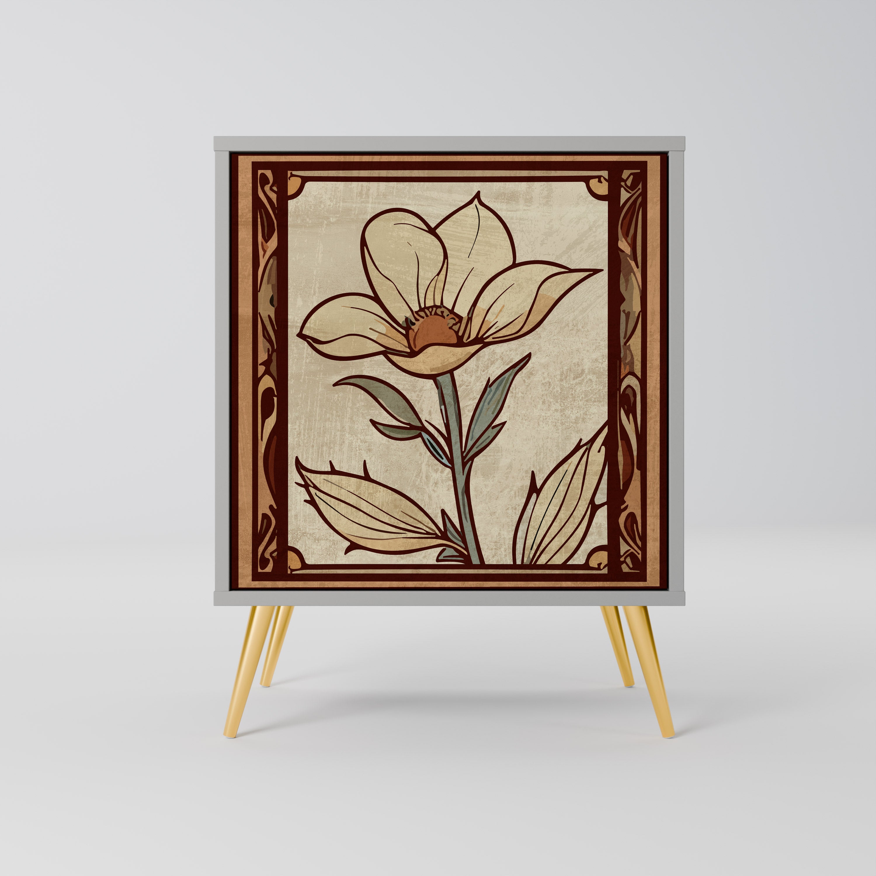 TIMELESS FLORA Sideboard mit 1 Tür in Grau