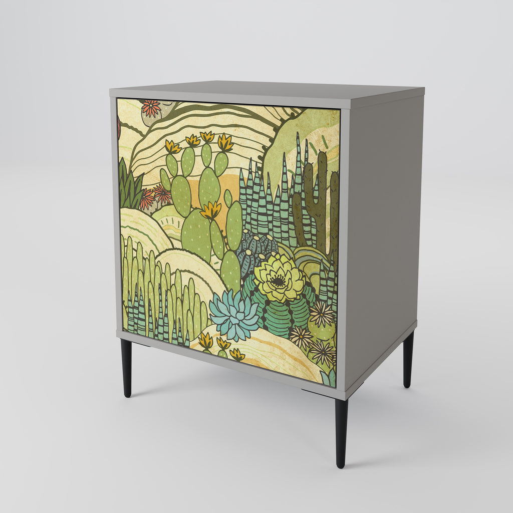 SUCCULENTS KALEIDOSCOPE Sideboard mit 1 Tür in Grau