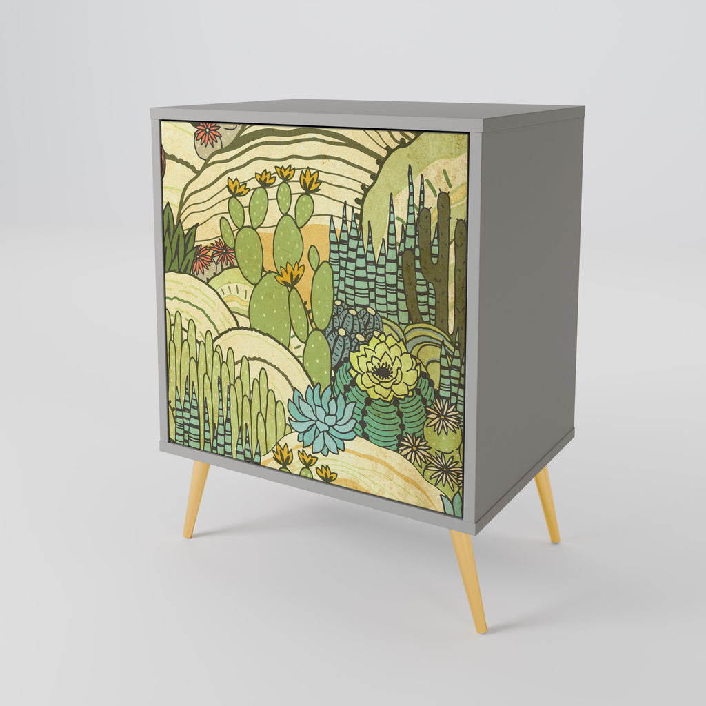 SUCCULENTS KALEIDOSCOPE Sideboard mit 1 Tür in Grau