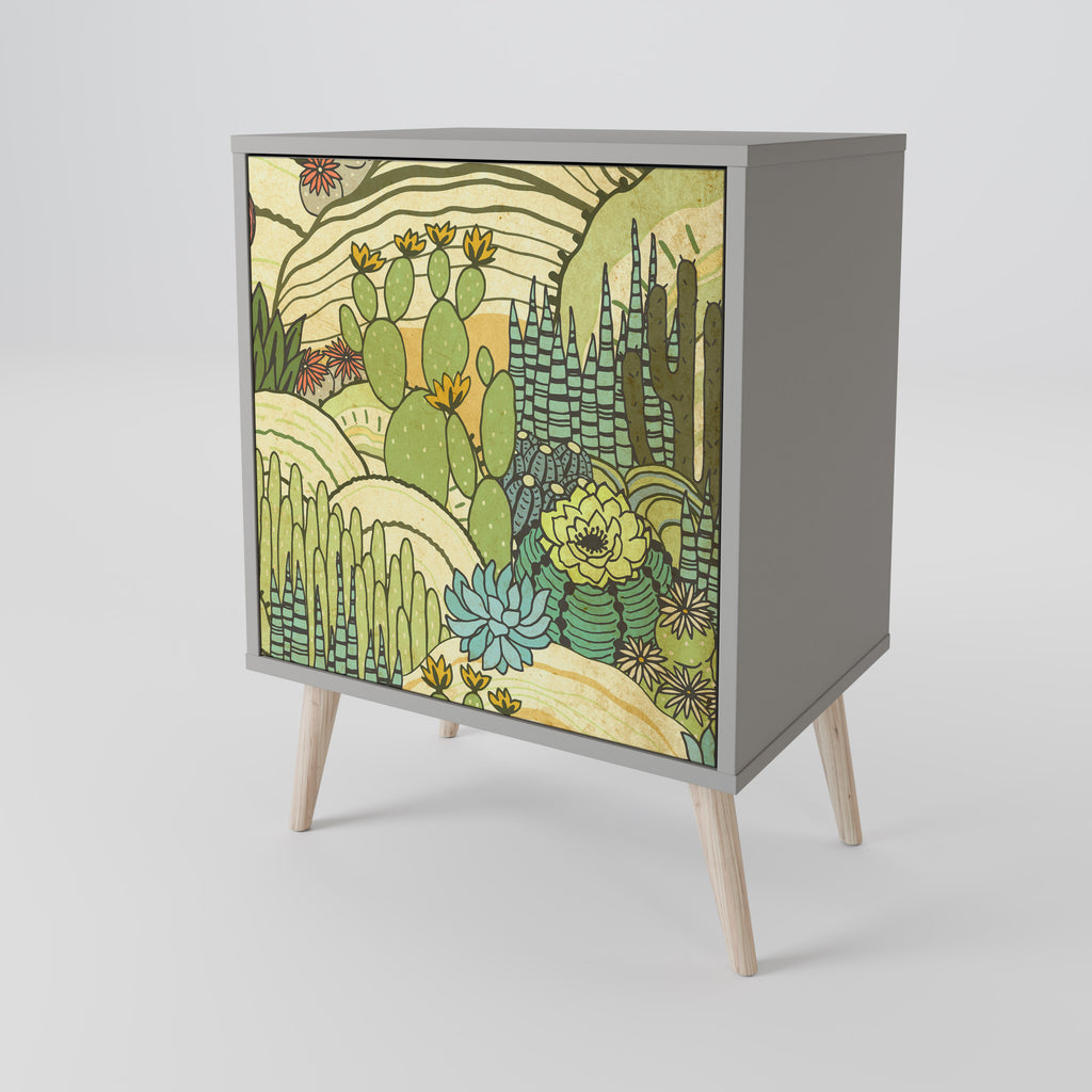 SUCCULENTS KALEIDOSCOPE Sideboard mit 1 Tür in Grau