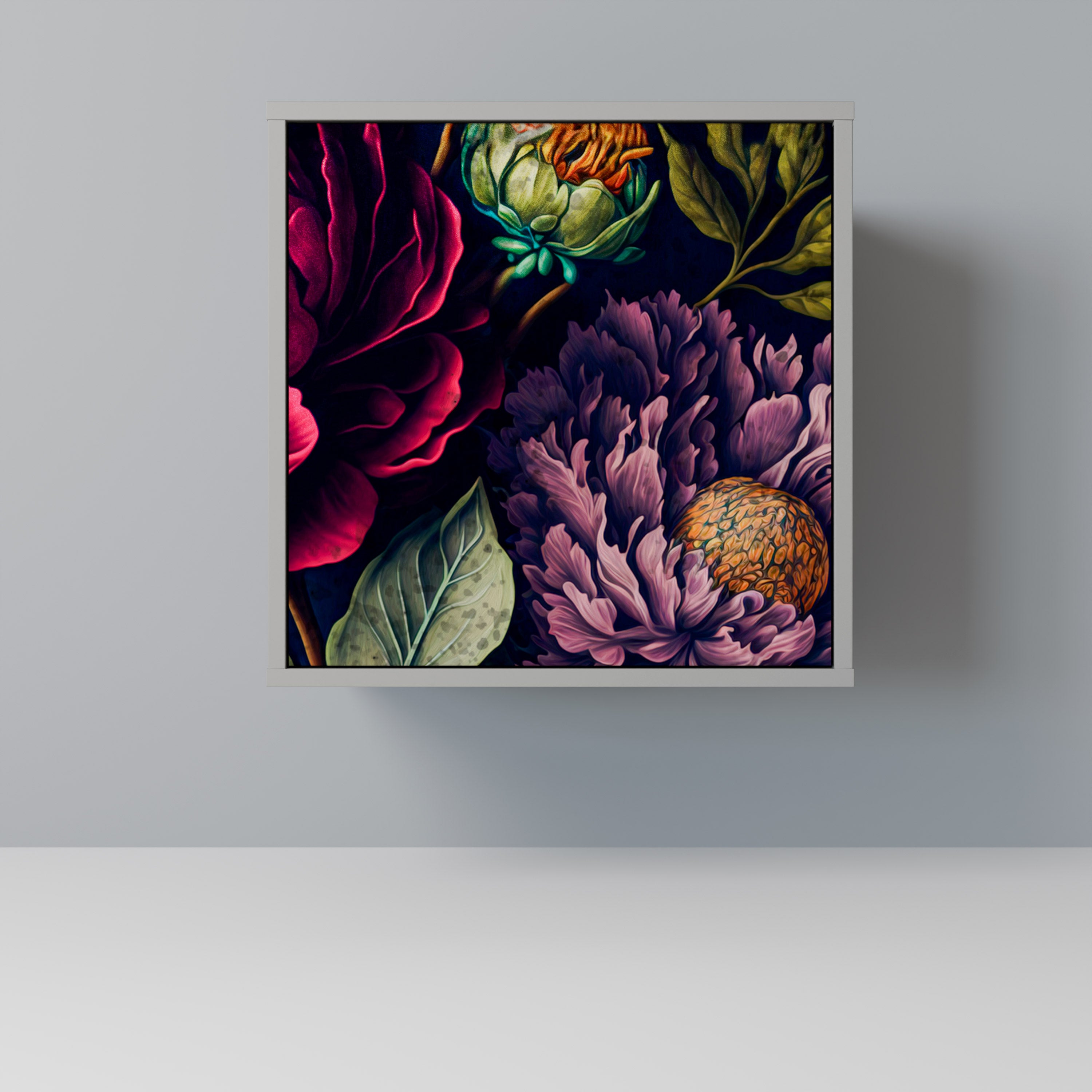 BLOOMING ELEGANCE Sideboard mit 1 Tür in Grau