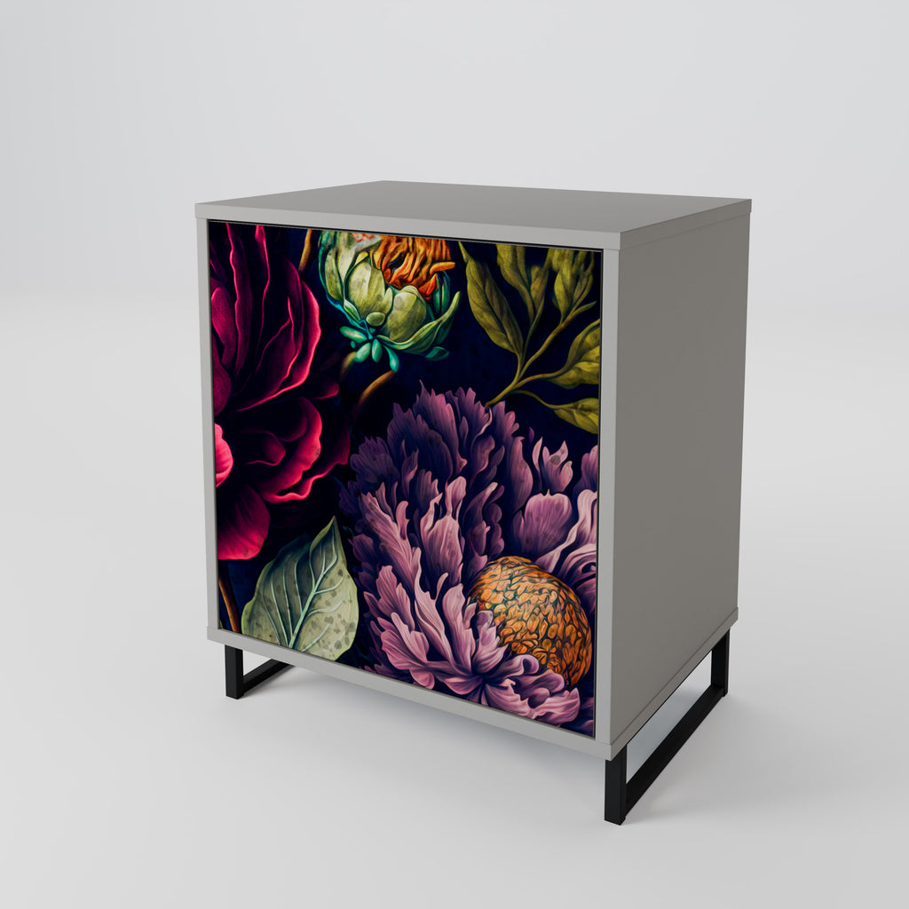 BLOOMING ELEGANCE Sideboard mit 1 Tür in Grau