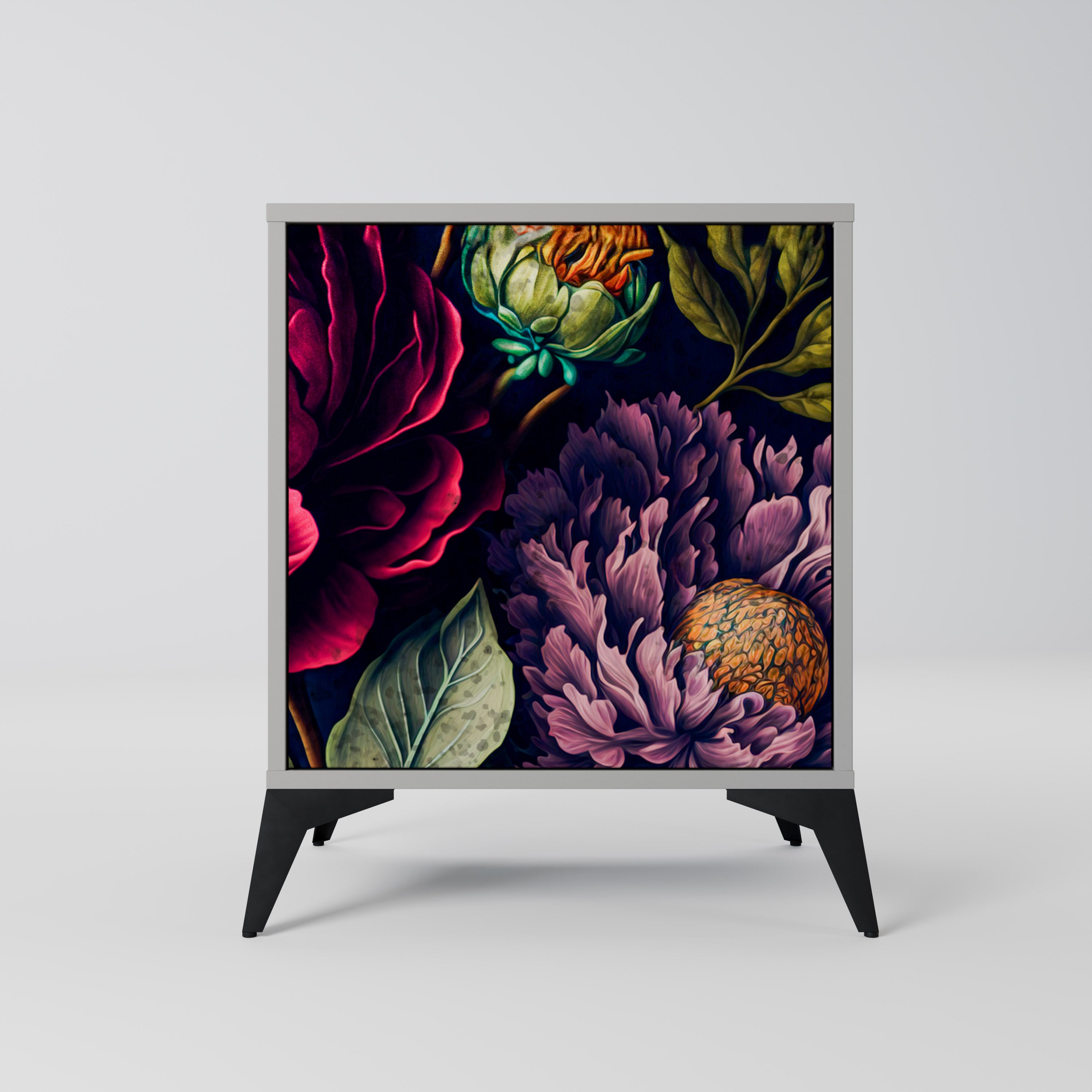 BLOOMING ELEGANCE Sideboard mit 1 Tür in Grau