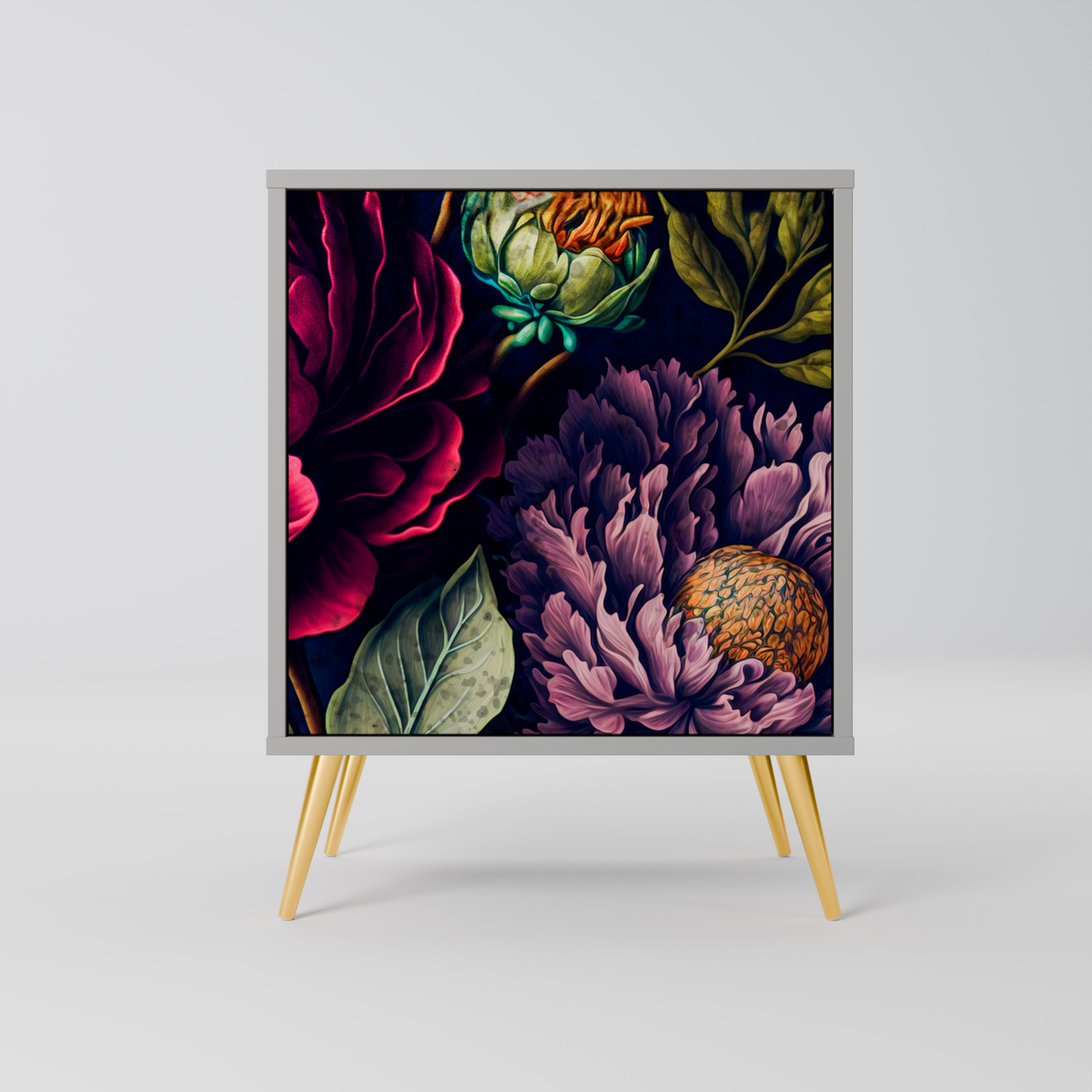 BLOOMING ELEGANCE Sideboard mit 1 Tür in Grau