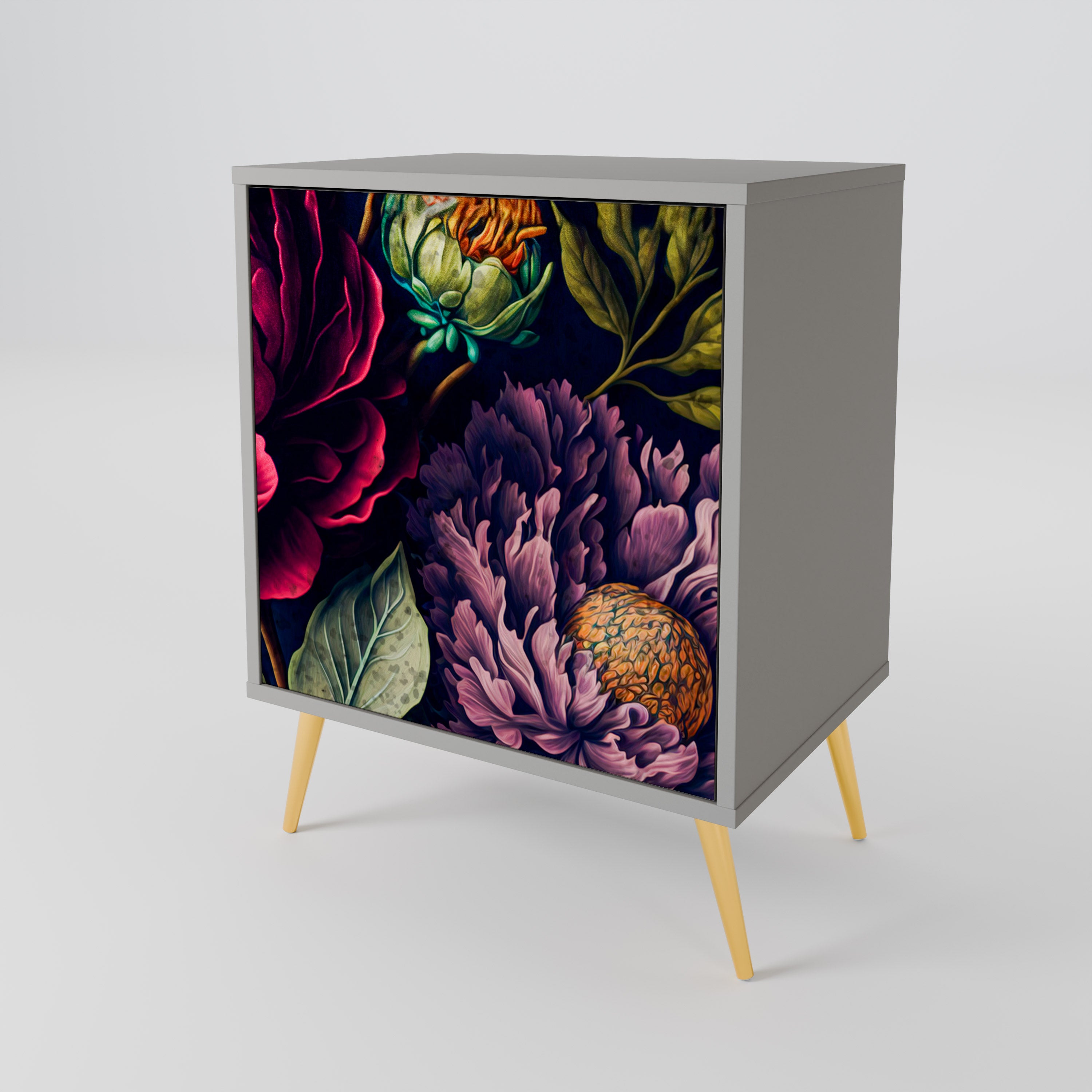 BLOOMING ELEGANCE Sideboard mit 1 Tür in Grau