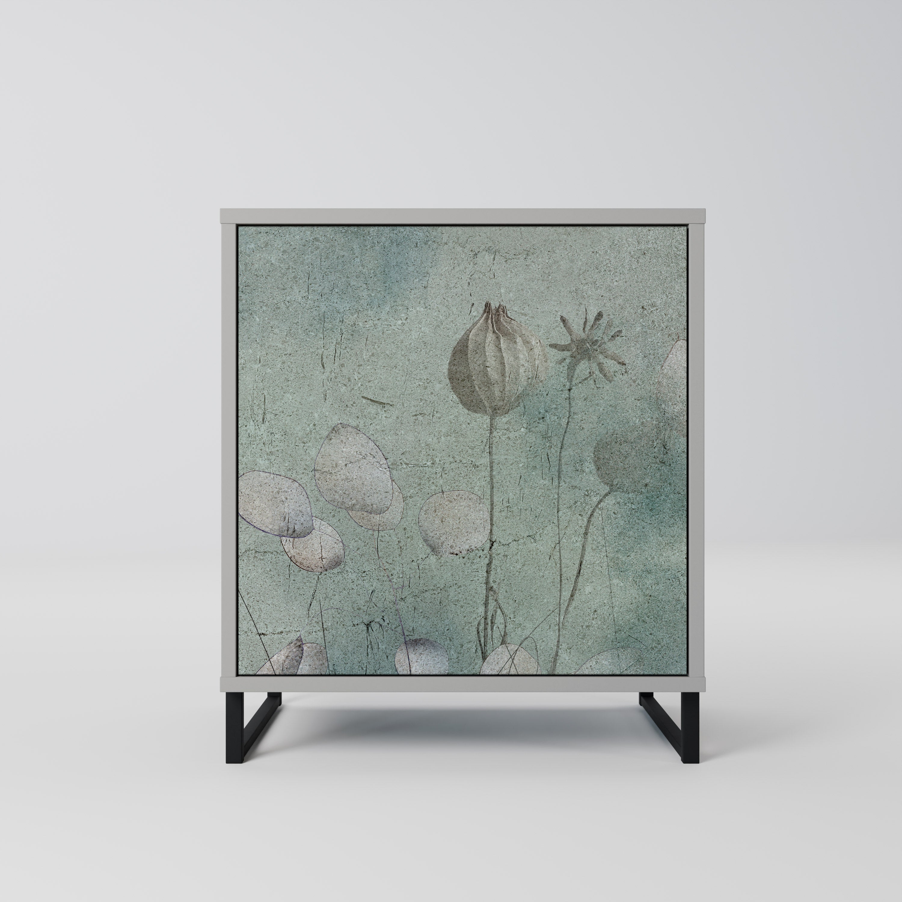 NIGHT LADY Sideboard mit 1 Tür in Grau