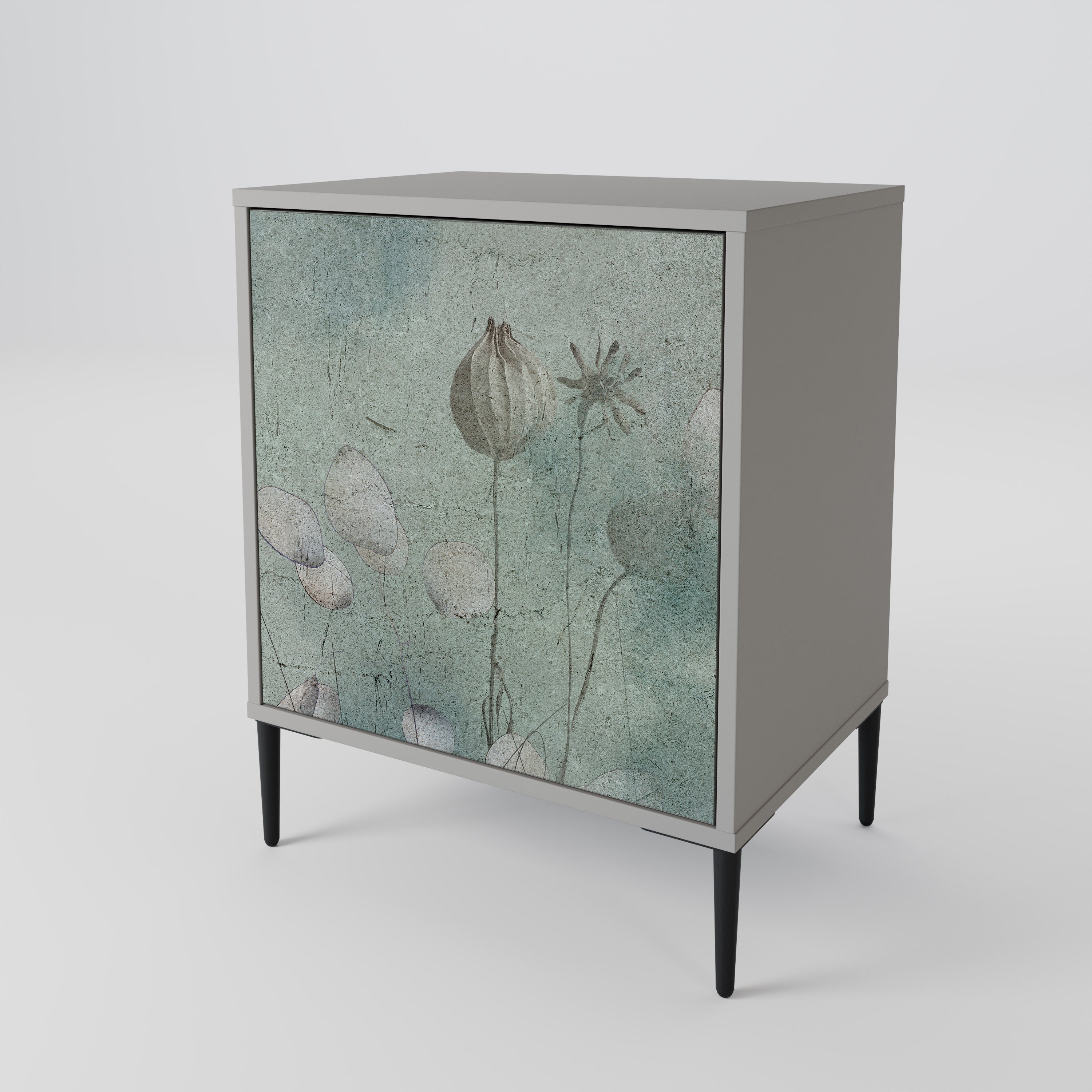 NIGHT LADY Sideboard mit 1 Tür in Grau