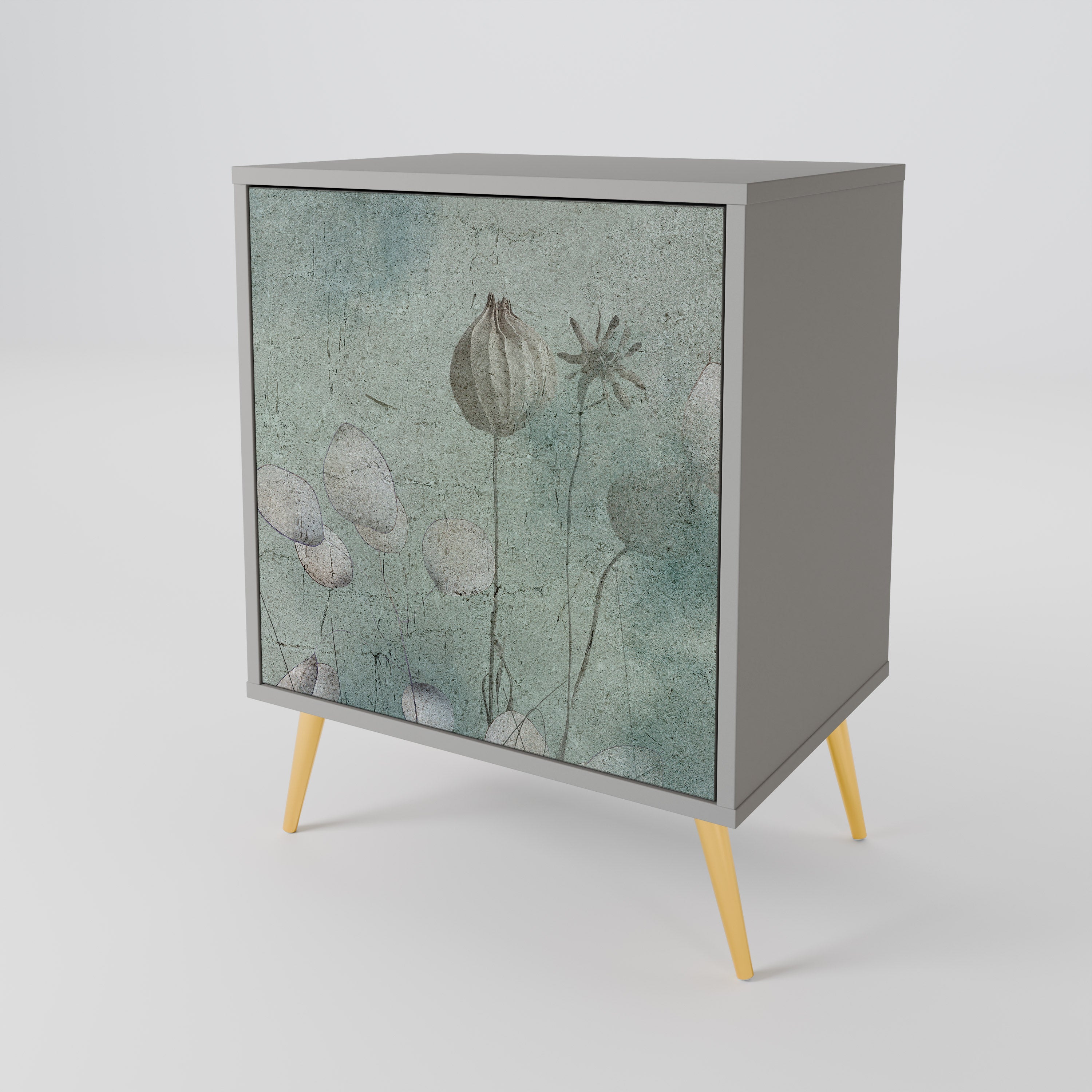 NIGHT LADY Sideboard mit 1 Tür in Grau