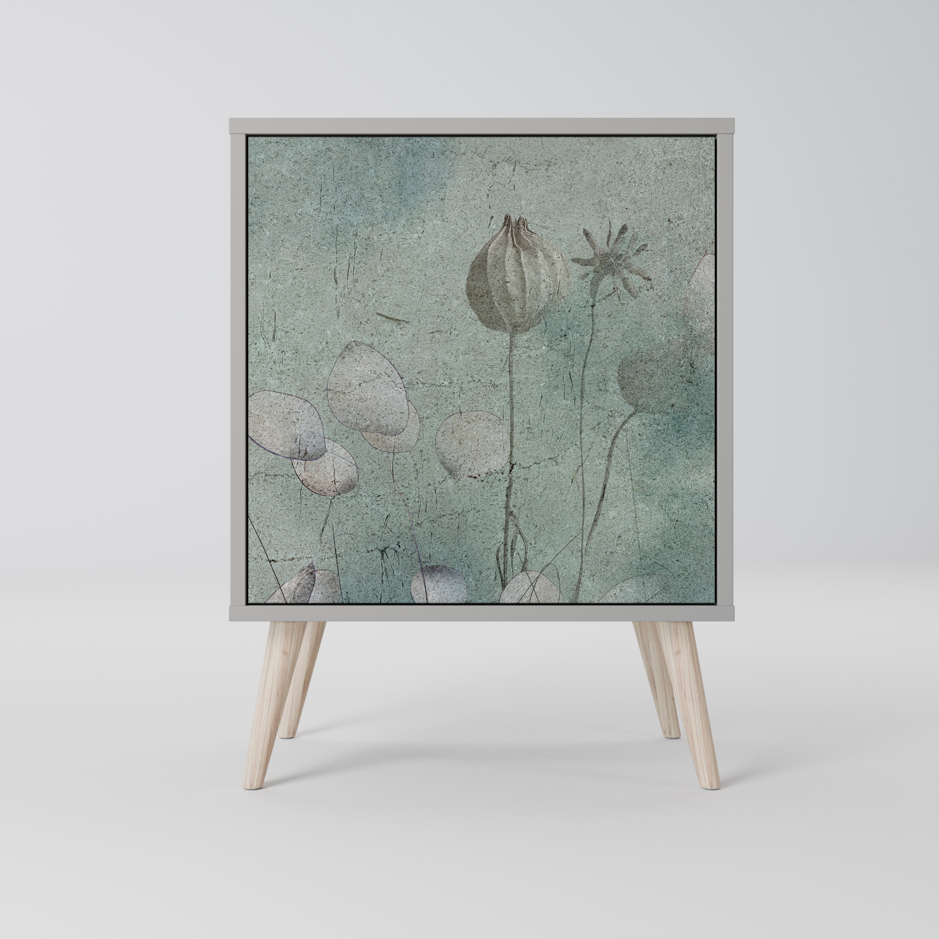 NIGHT LADY Sideboard mit 1 Tür in Grau