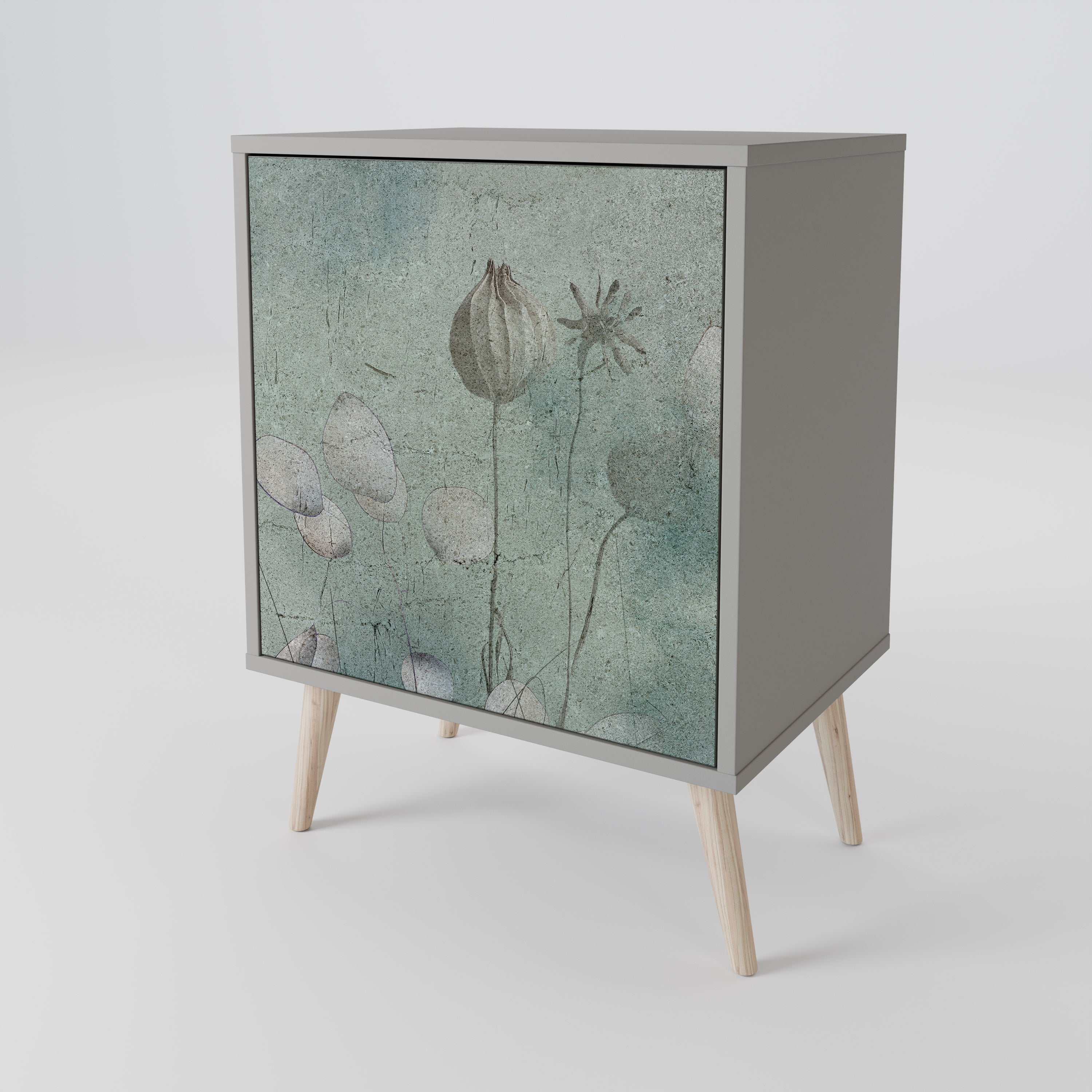 NIGHT LADY Sideboard mit 1 Tür in Grau