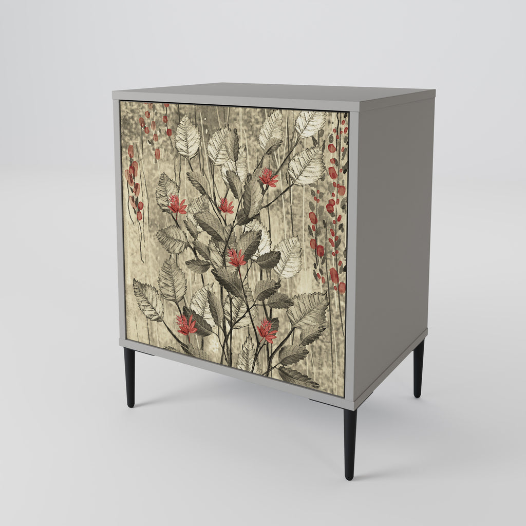 HERBAL GRACE Sideboard mit 1 Tür in Grau