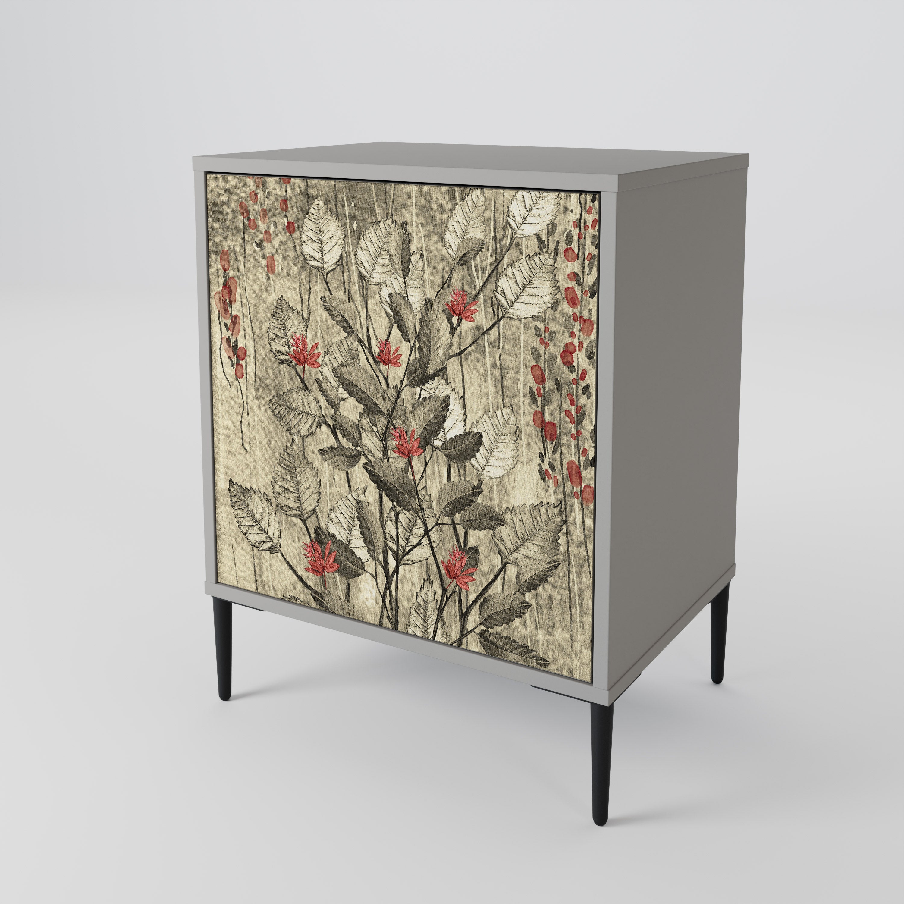 HERBAL GRACE Sideboard mit 1 Tür in Grau