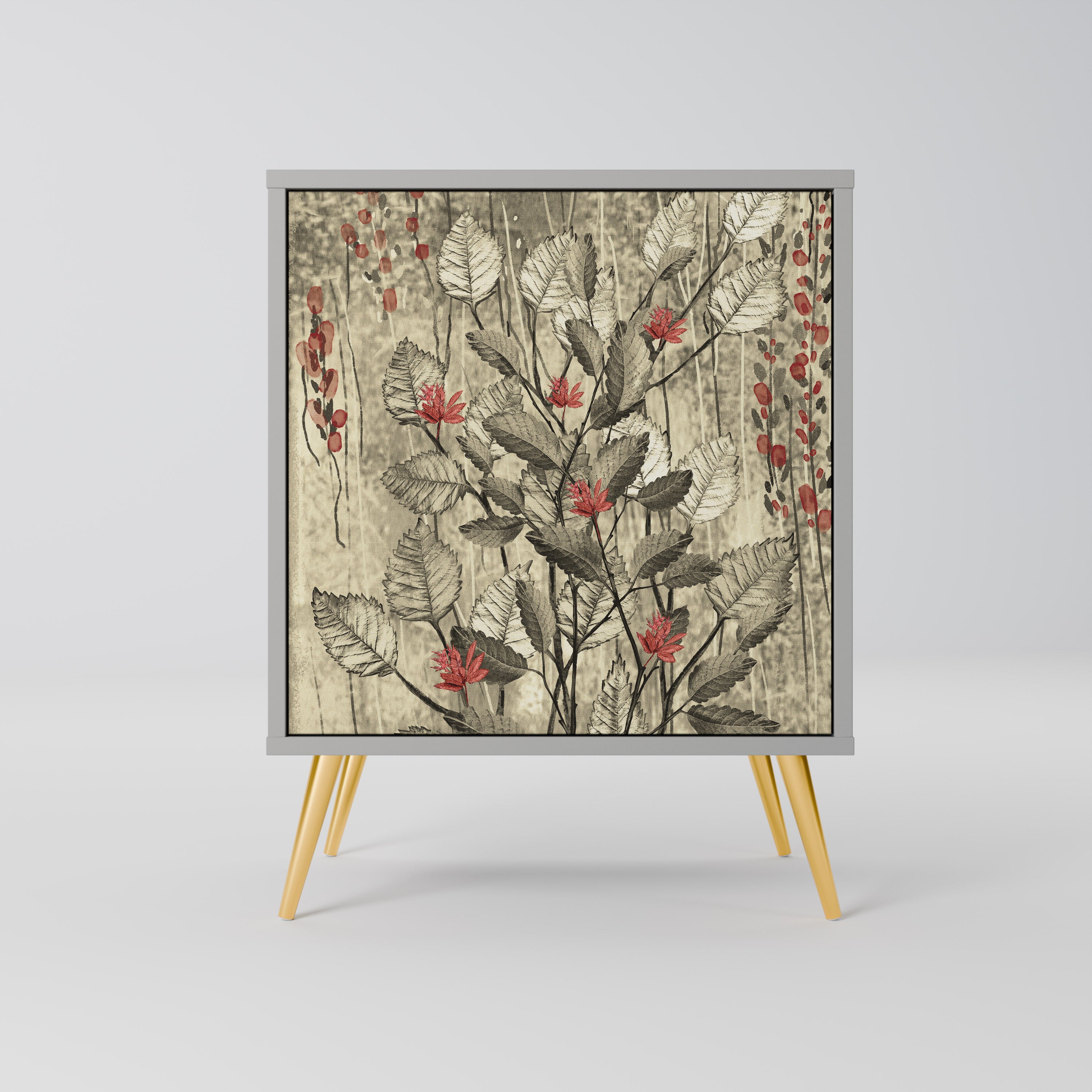 HERBAL GRACE Sideboard mit 1 Tür in Grau