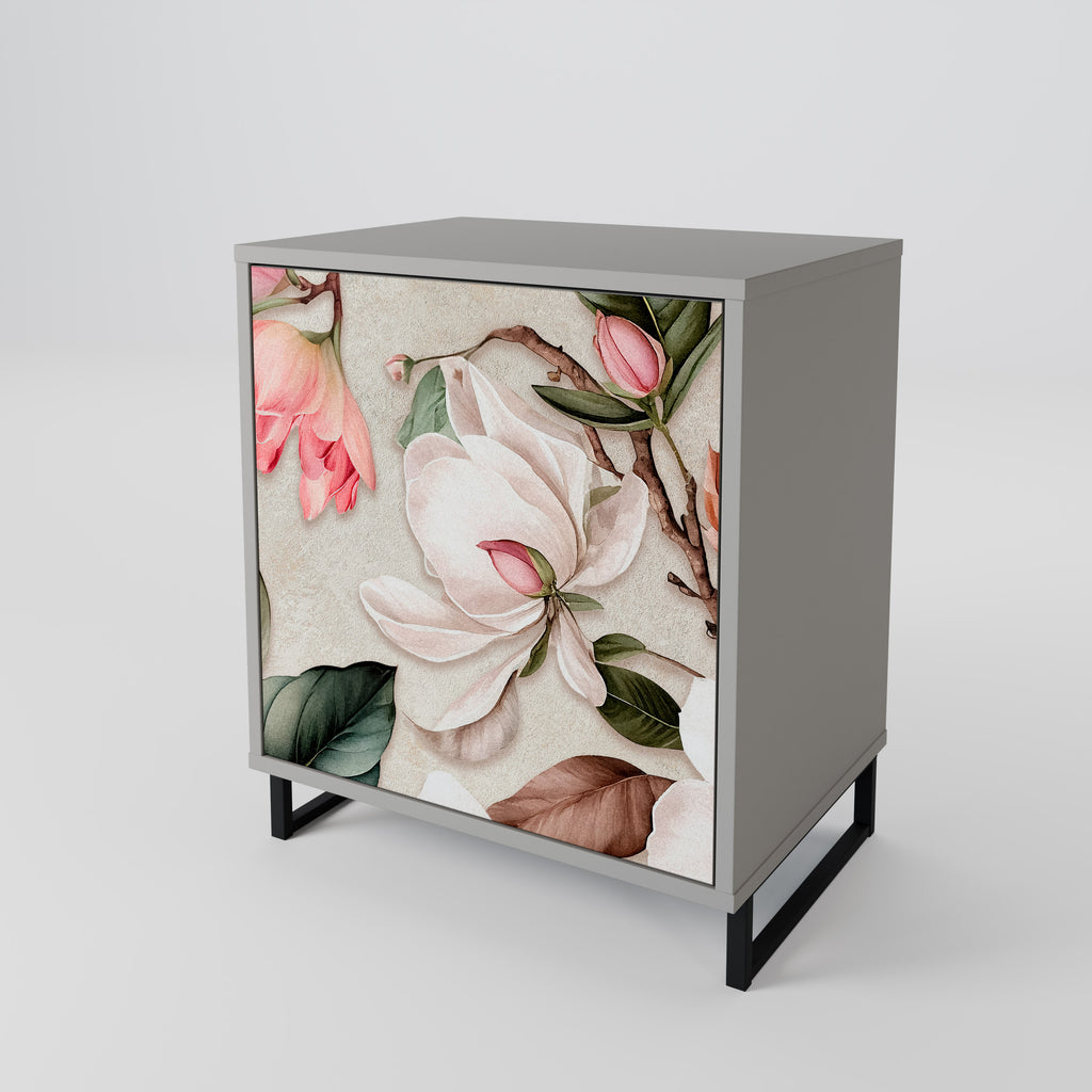 FLORAL GRACE Sideboard mit 1 Tür in Grau