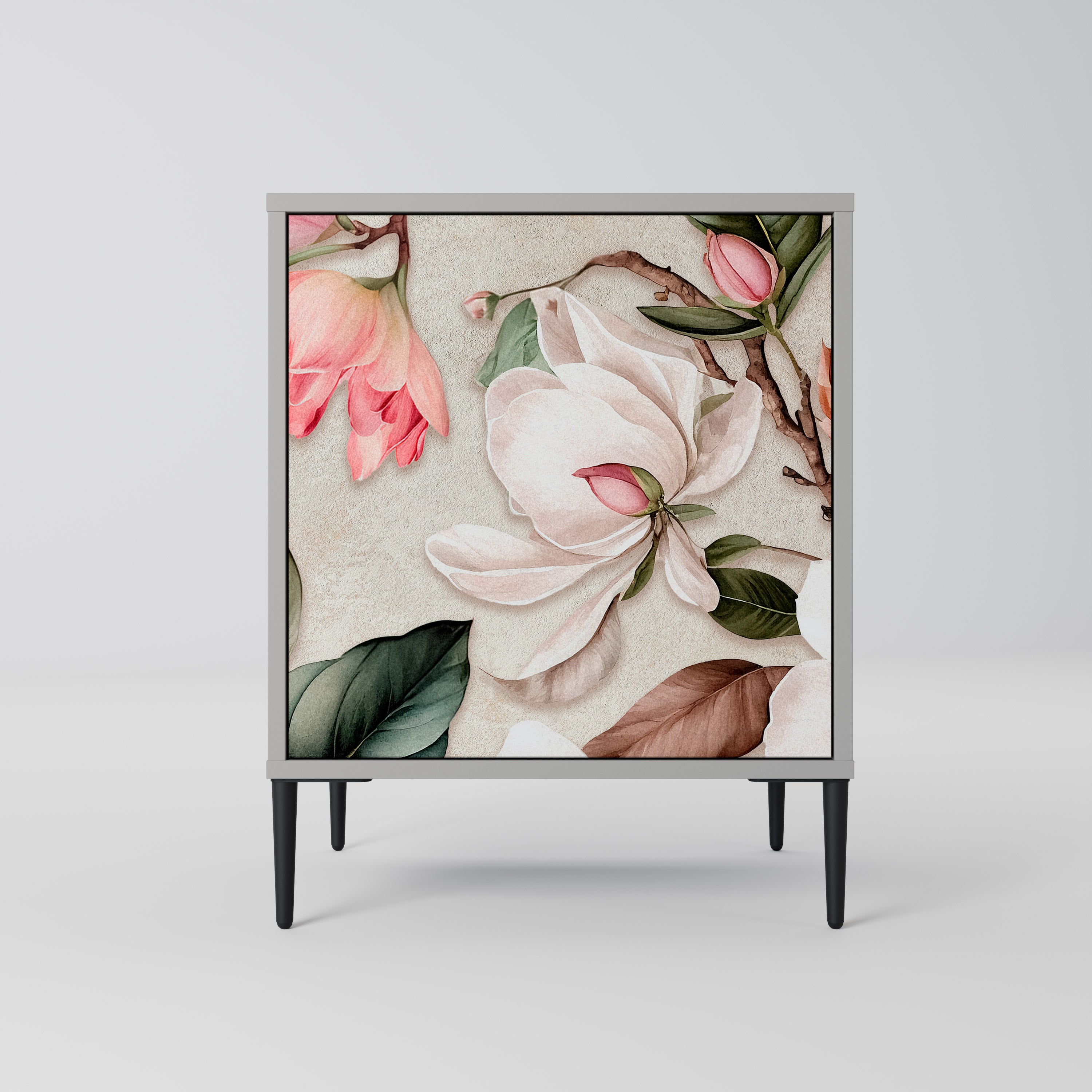 FLORAL GRACE Sideboard mit 1 Tür in Grau