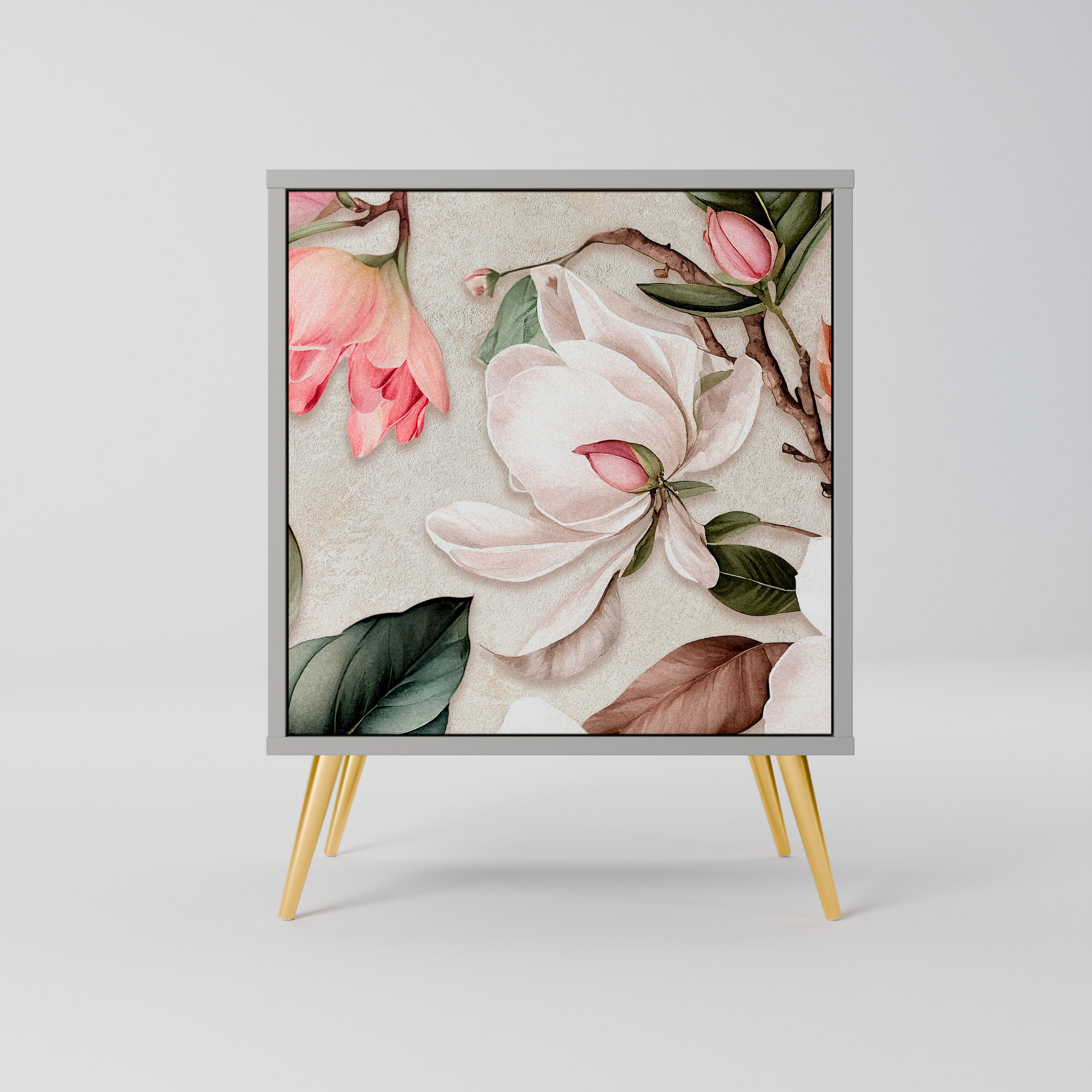 FLORAL GRACE Sideboard mit 1 Tür in Grau