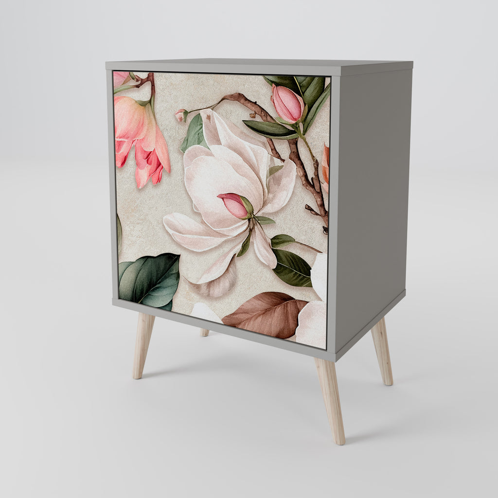 FLORAL GRACE Sideboard mit 1 Tür in Grau