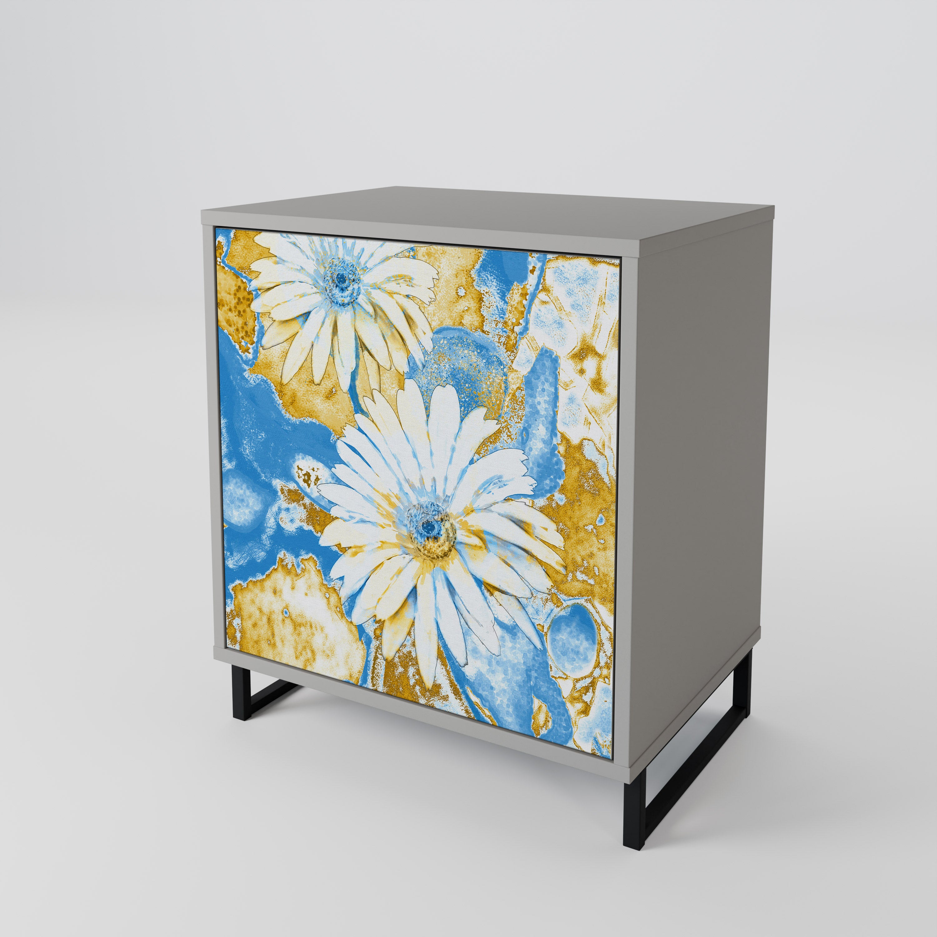 DAISY LUXE Sideboard mit 1 Tür in Grau