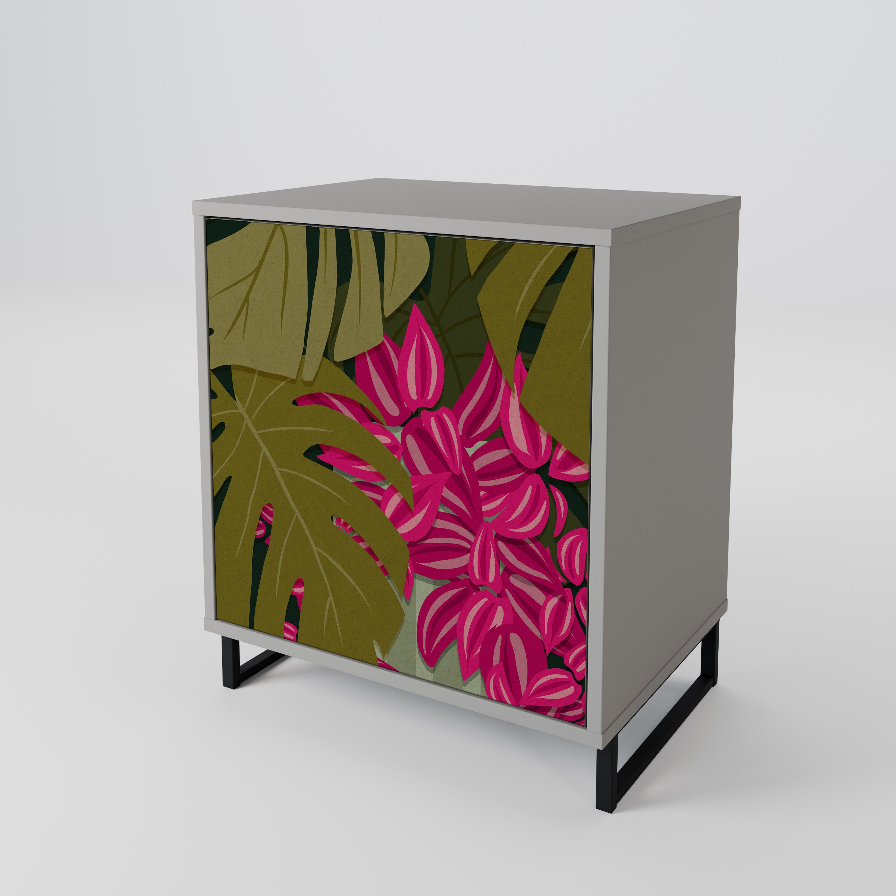 TROPICAL BEAUTY Sideboard mit 1 Tür in Grau