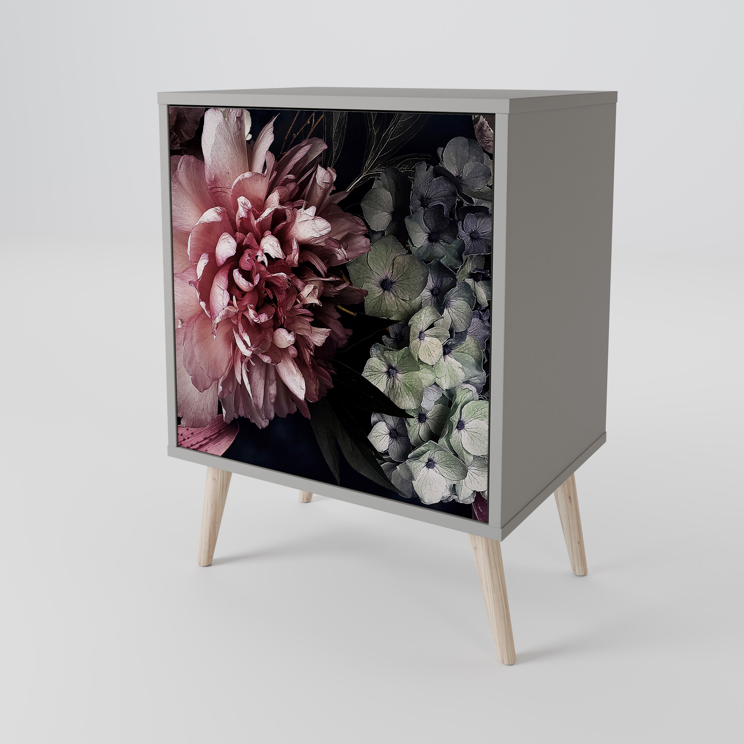 PURE BLOSSOM Sideboard mit 1 Tür in Grau