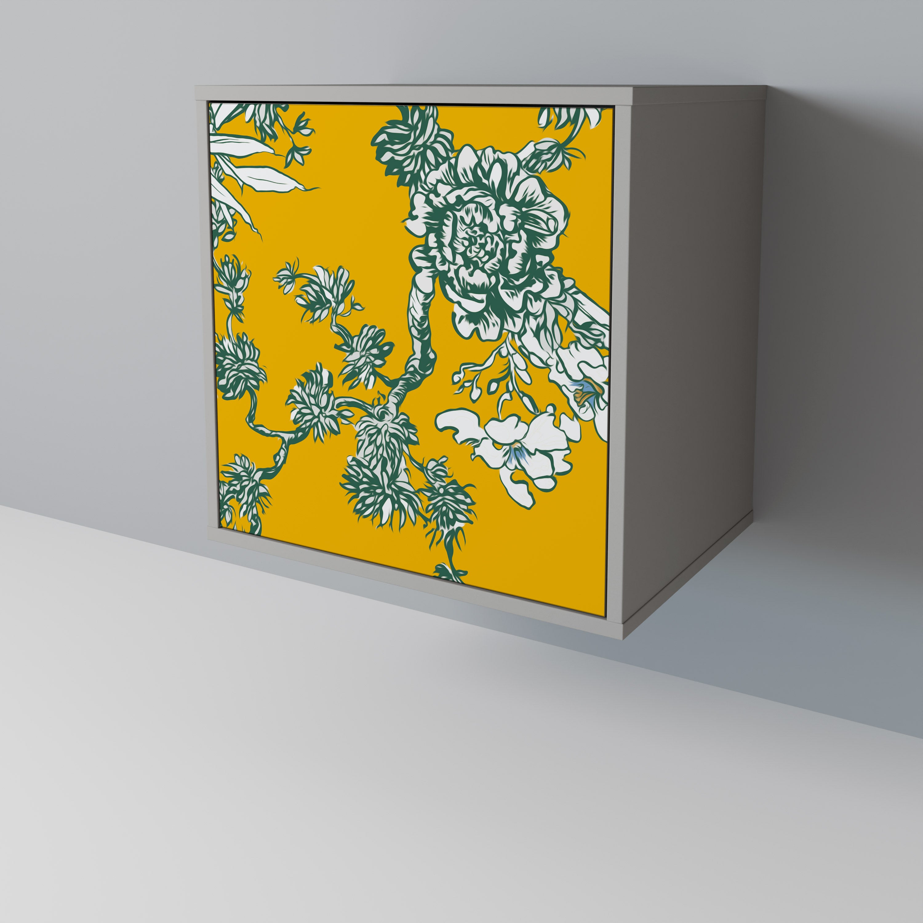 YELLOW CHINOISERIE Sideboard mit 1 Tür in Grau