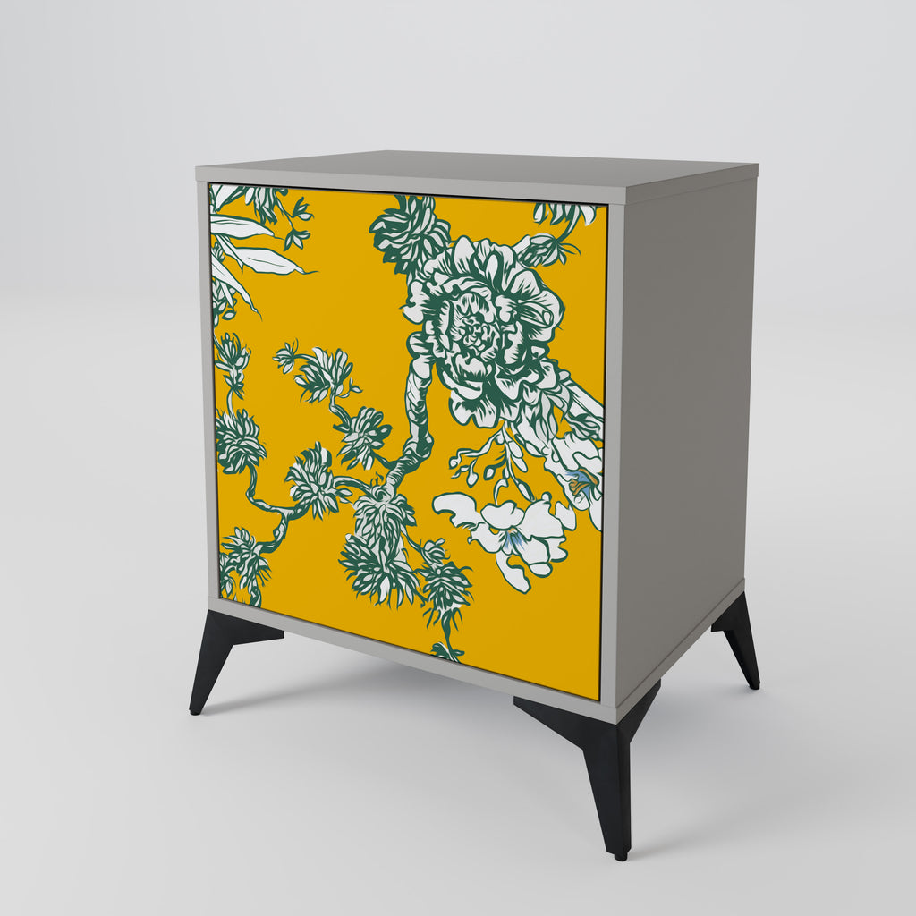 YELLOW CHINOISERIE Sideboard mit 1 Tür in Grau