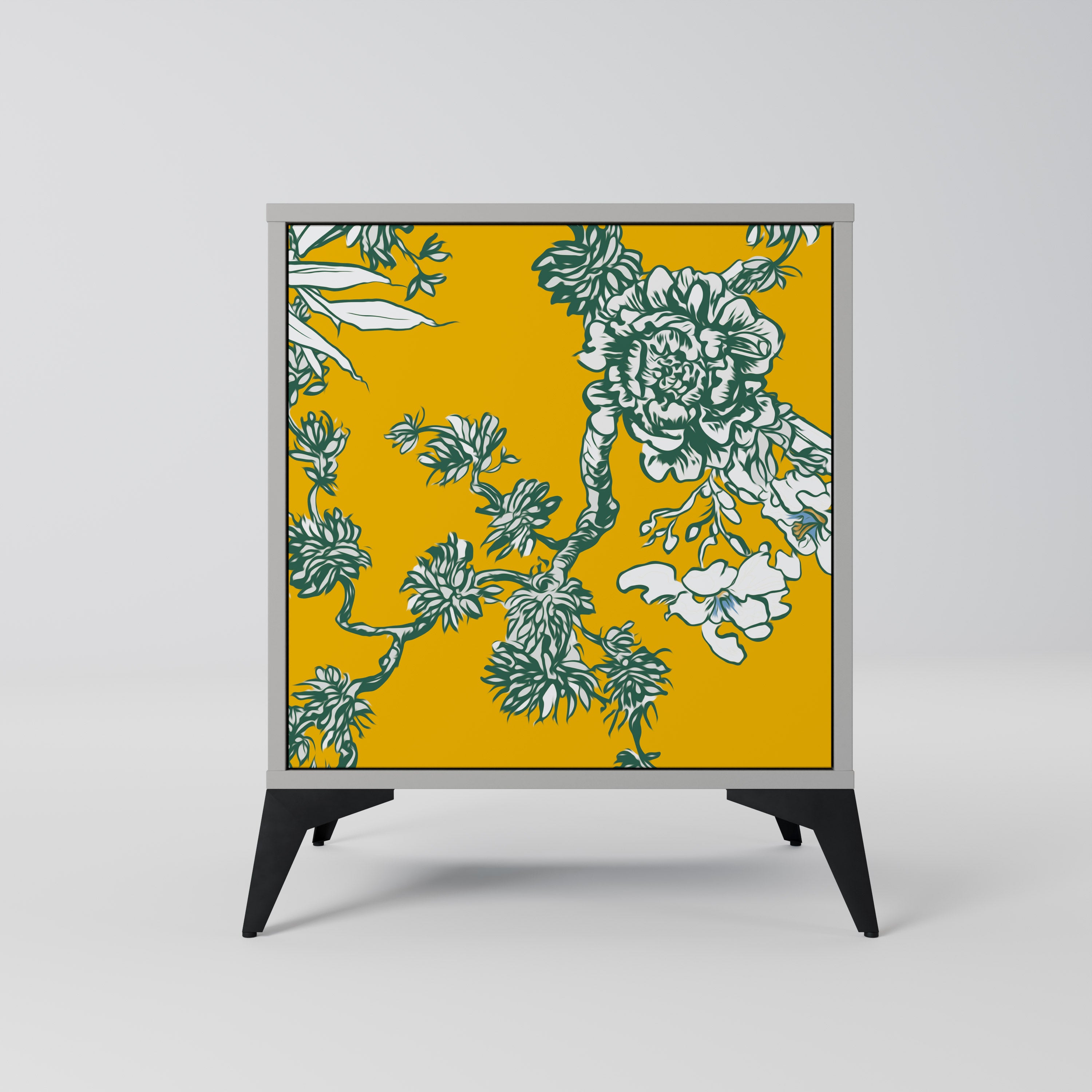 YELLOW CHINOISERIE Sideboard mit 1 Tür in Grau
