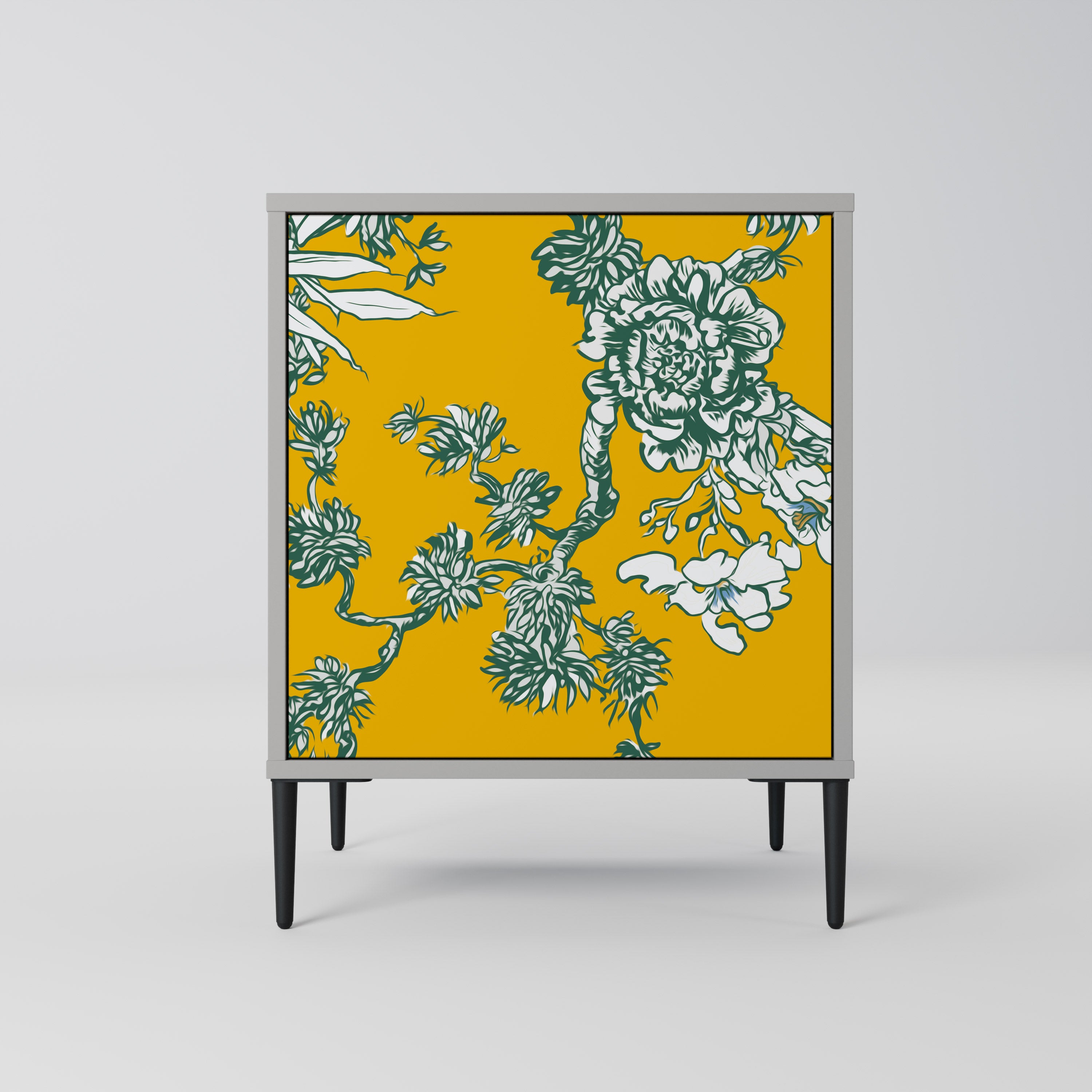 YELLOW CHINOISERIE Sideboard mit 1 Tür in Grau