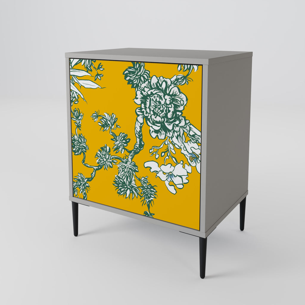 YELLOW CHINOISERIE Sideboard mit 1 Tür in Grau