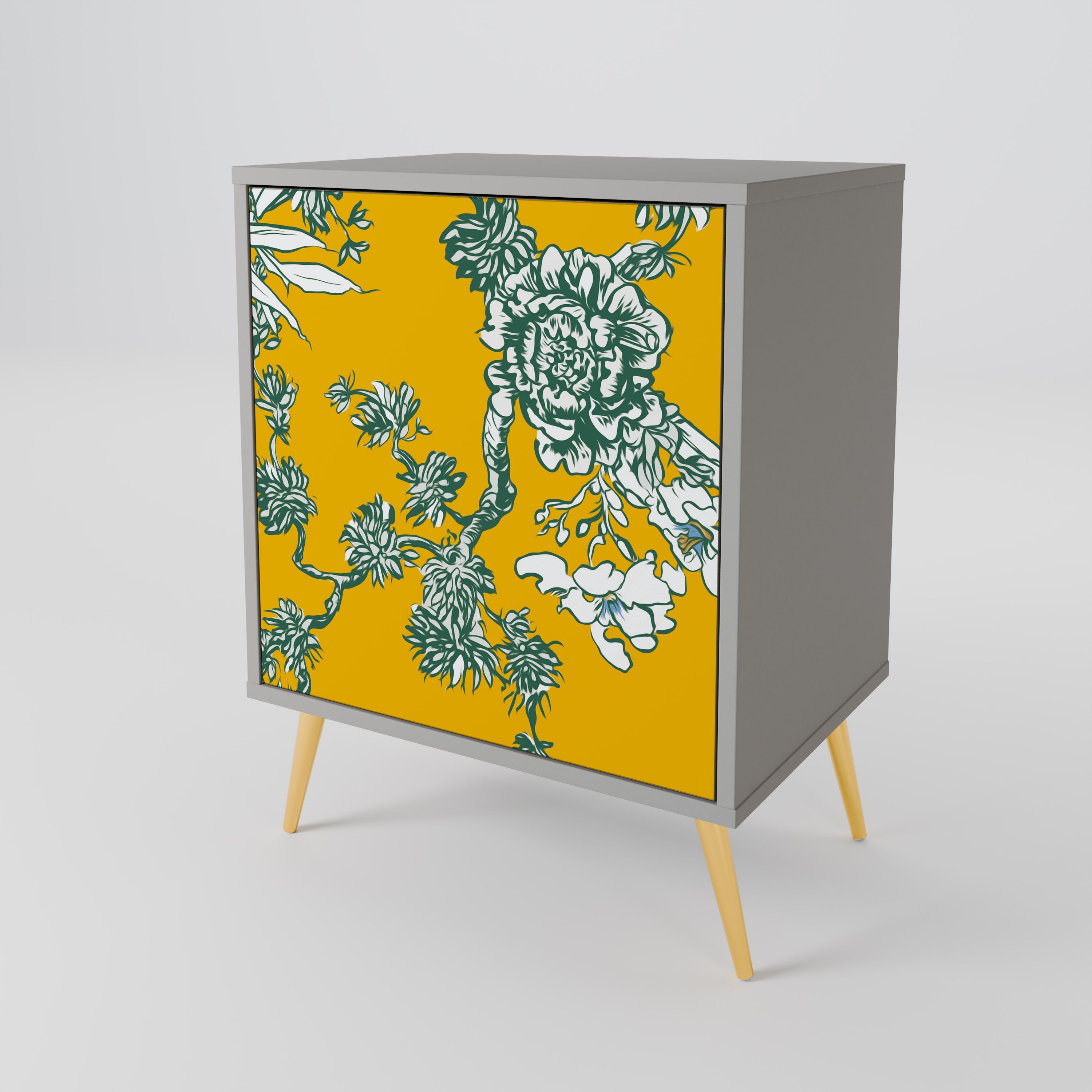 YELLOW CHINOISERIE Sideboard mit 1 Tür in Grau