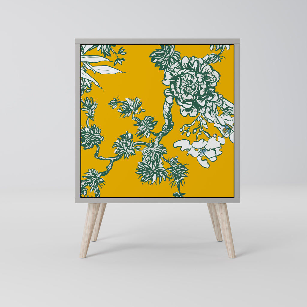 YELLOW CHINOISERIE Sideboard mit 1 Tür in Grau