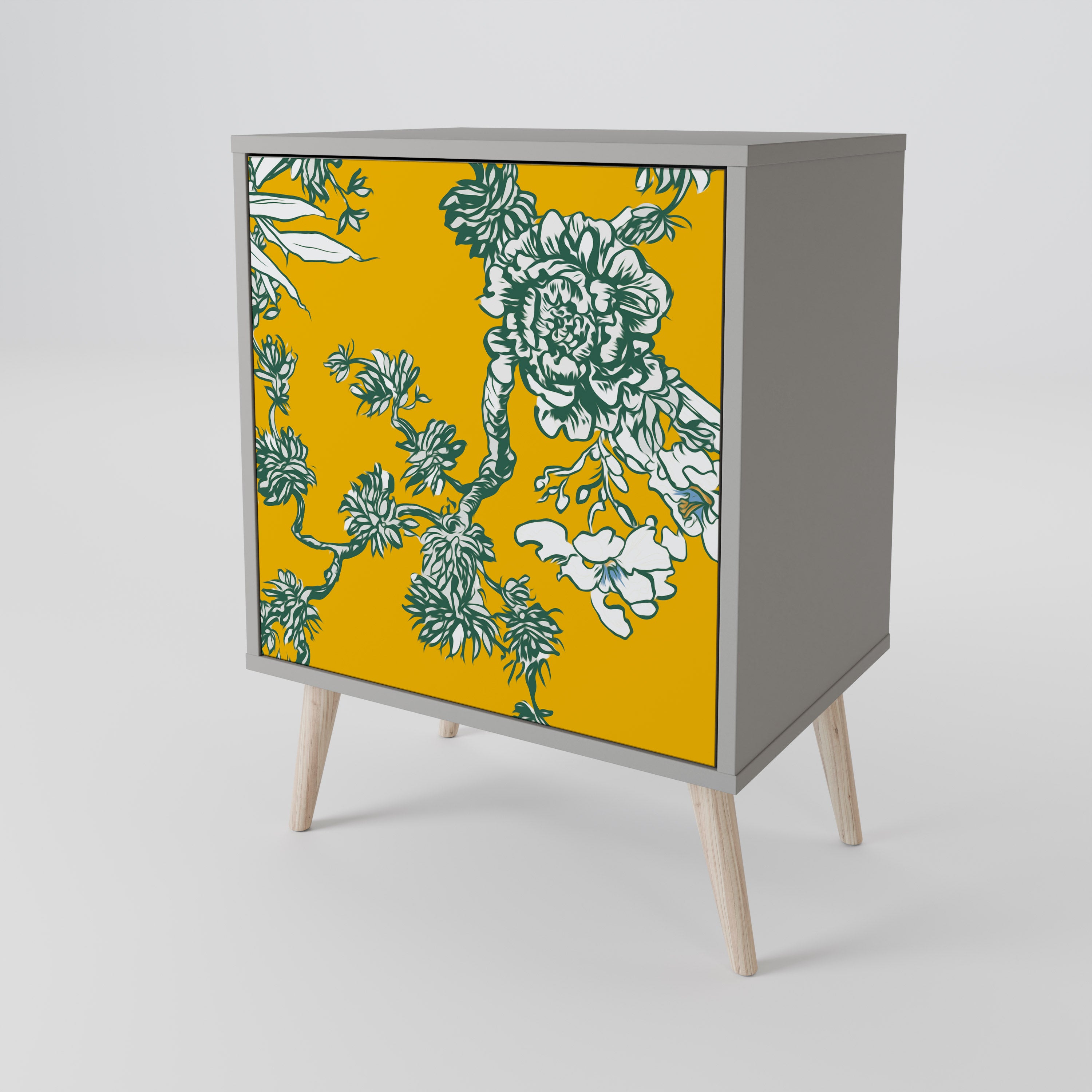 YELLOW CHINOISERIE Sideboard mit 1 Tür in Grau