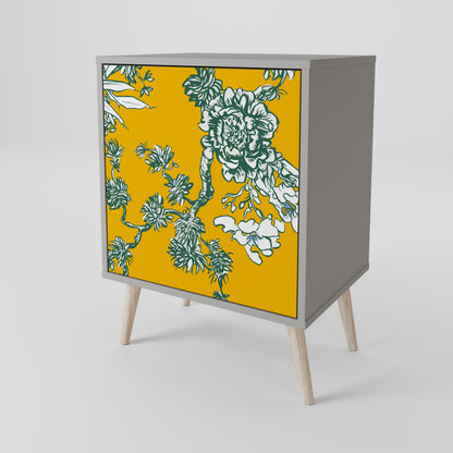 YELLOW CHINOISERIE 1-Door Sideboard