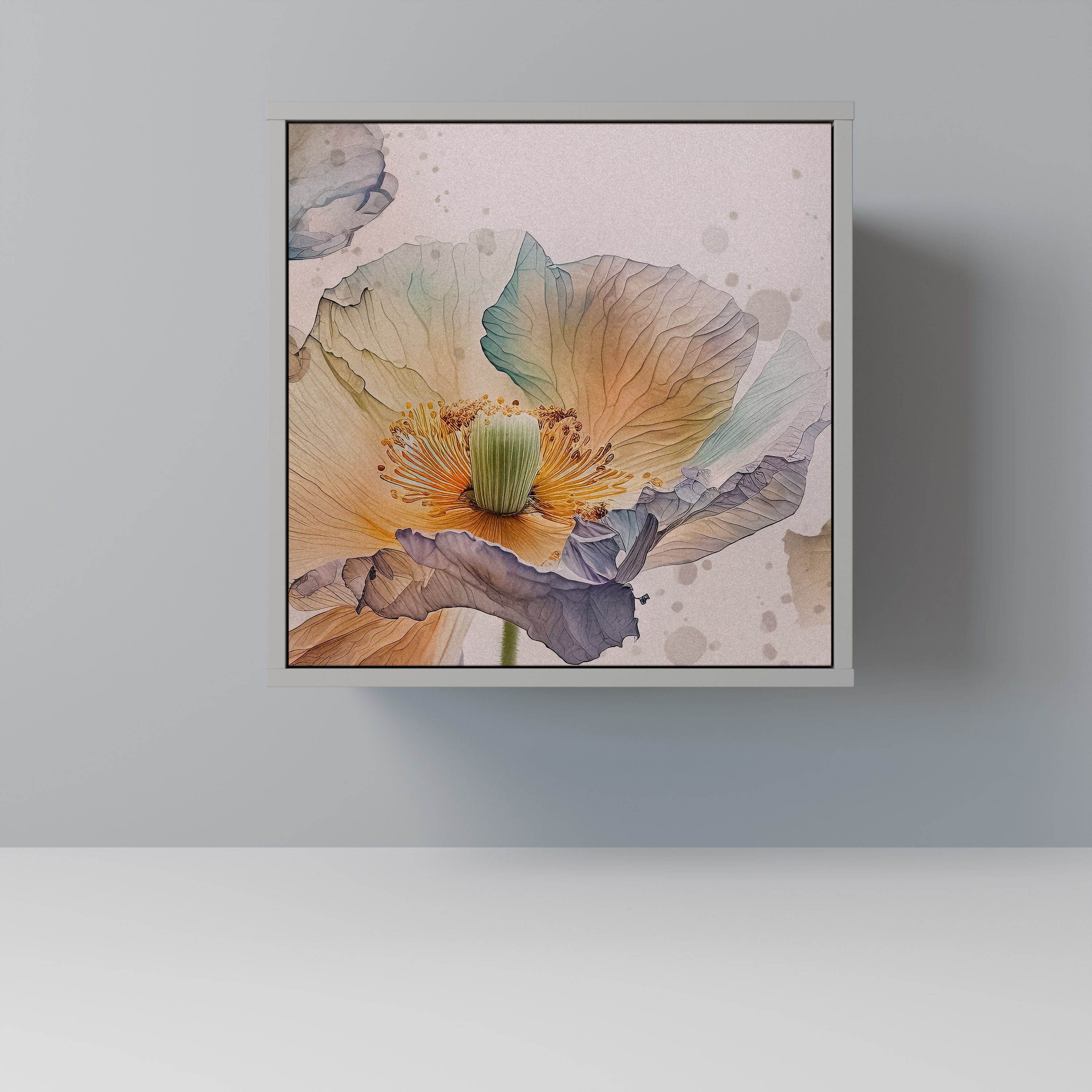 SOFTEN POPPY Sideboard mit 1 Tür in Grau