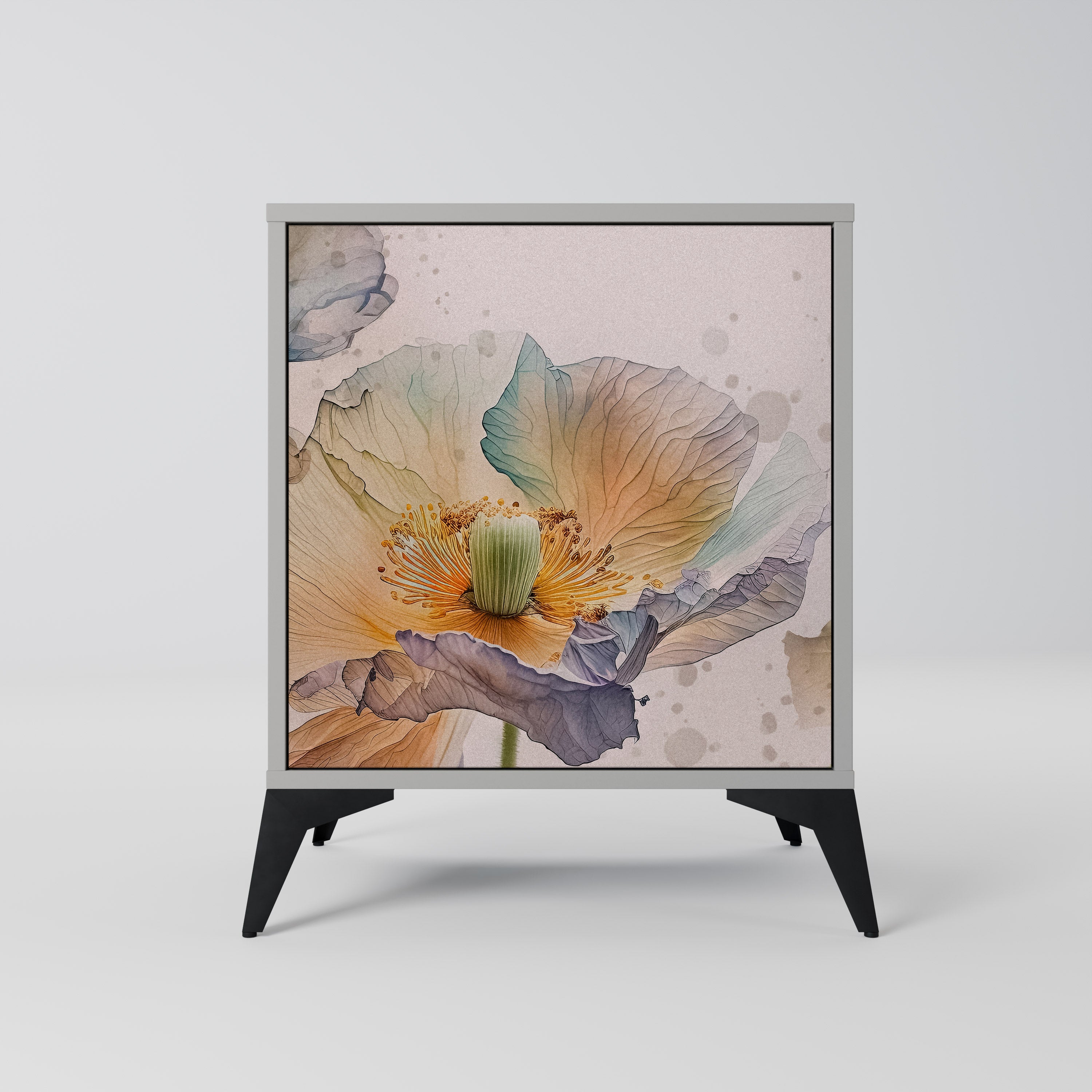 SOFTEN POPPY Sideboard mit 1 Tür in Grau