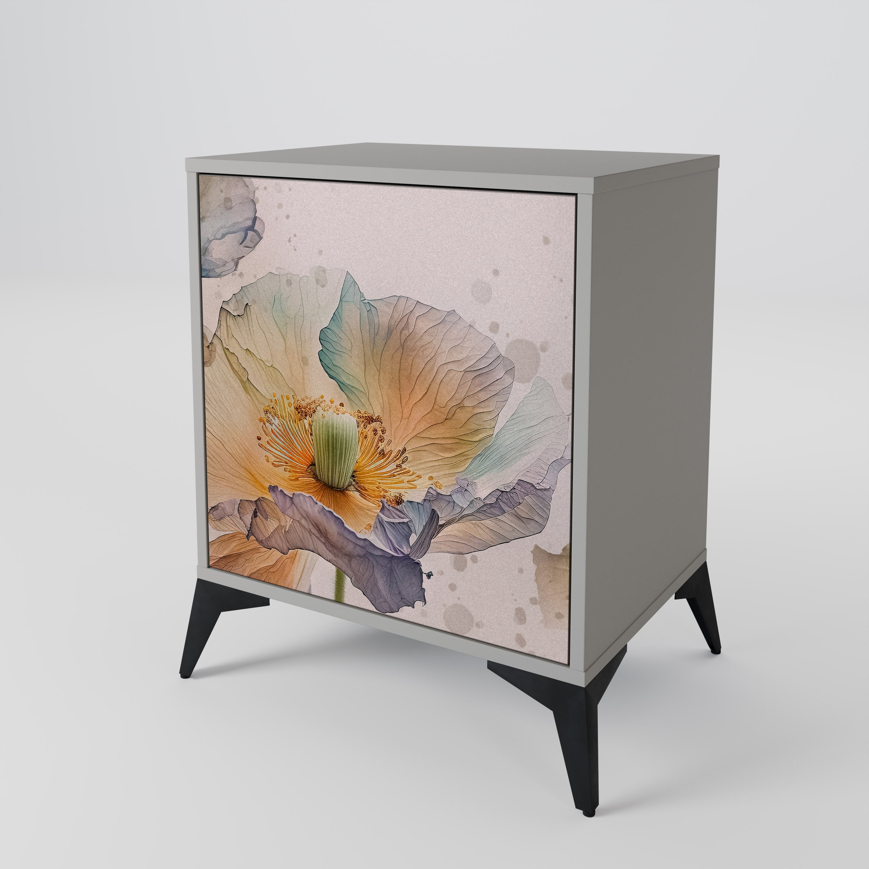 SOFTEN POPPY Sideboard mit 1 Tür in Grau