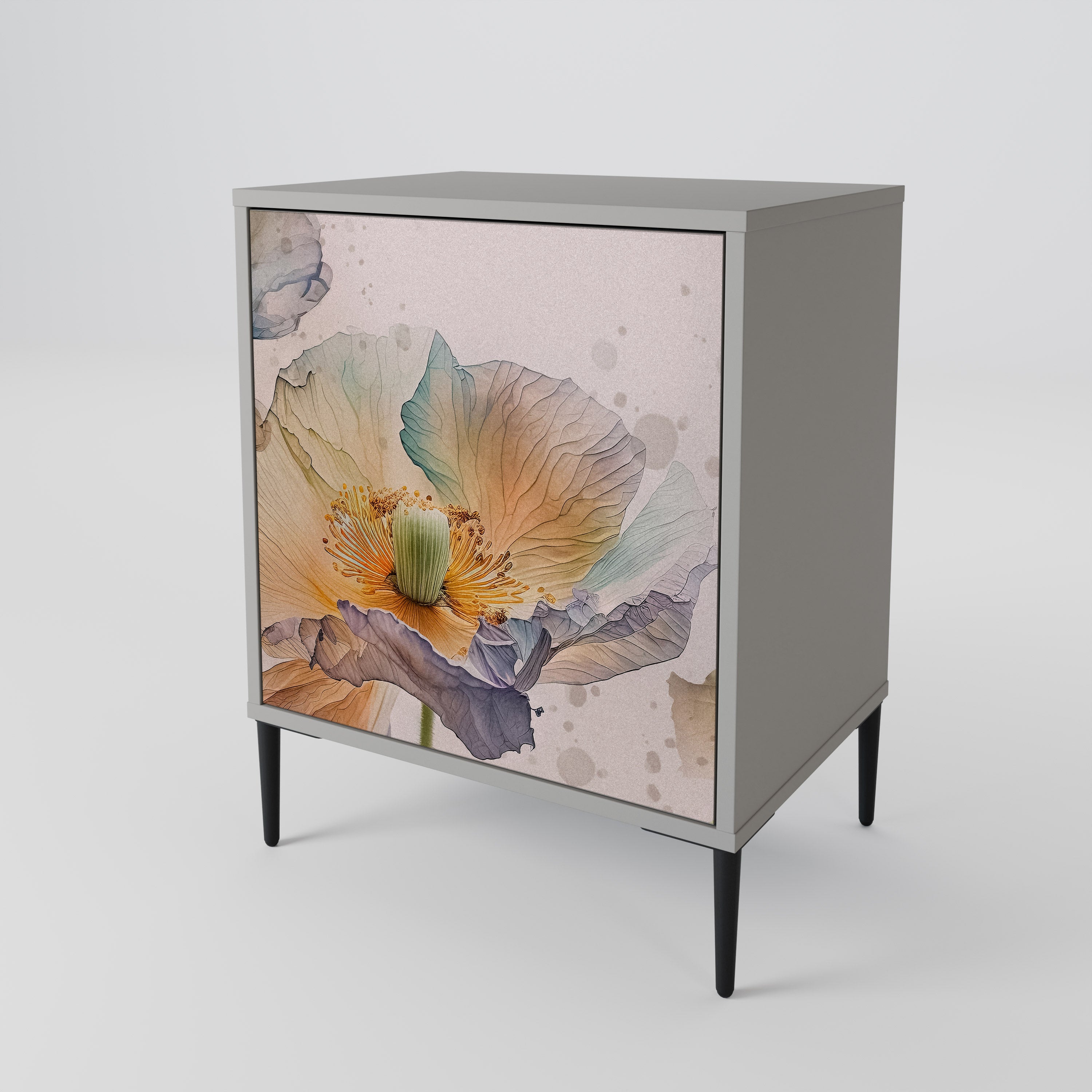 SOFTEN POPPY Sideboard mit 1 Tür in Grau