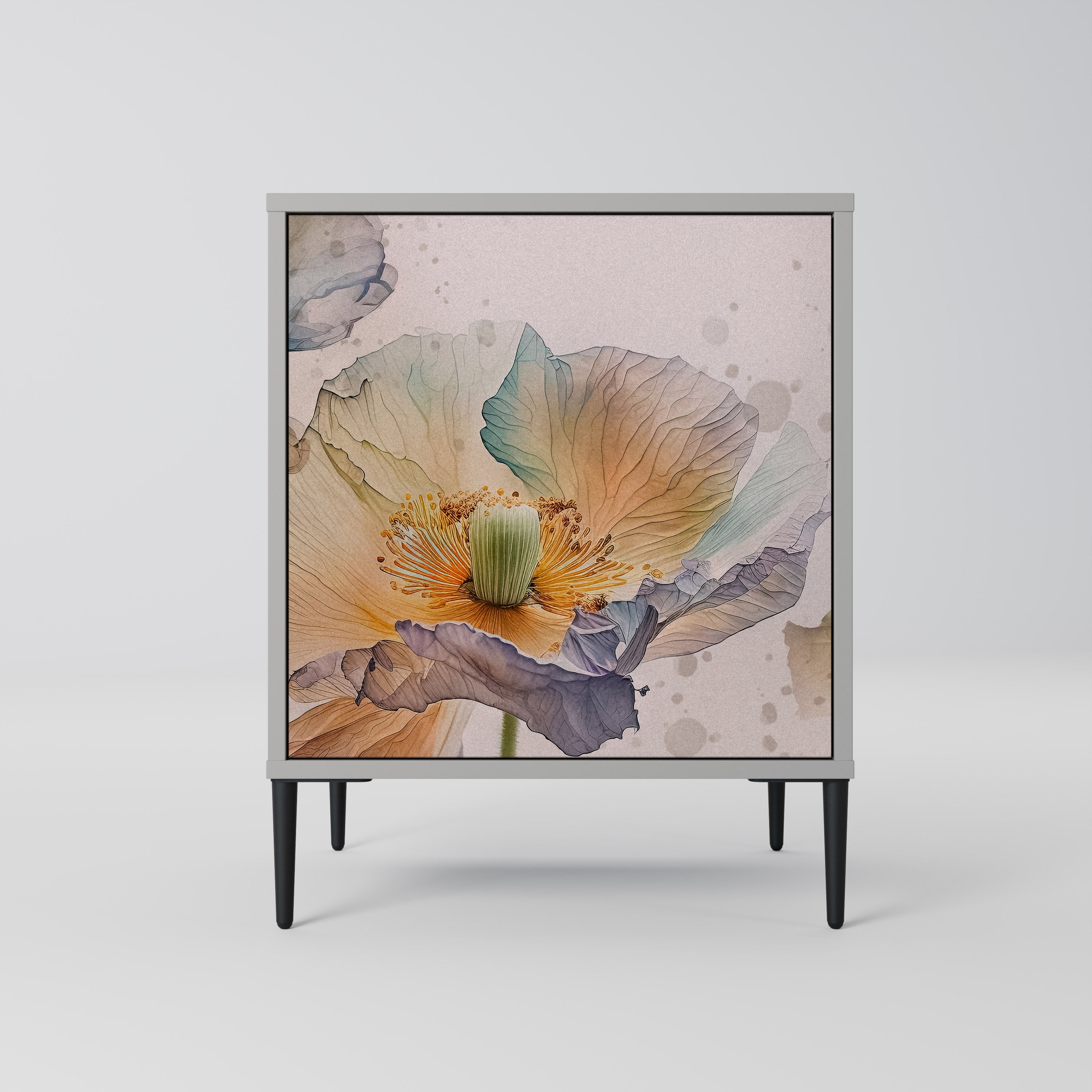 SOFTEN POPPY Sideboard mit 1 Tür in Grau