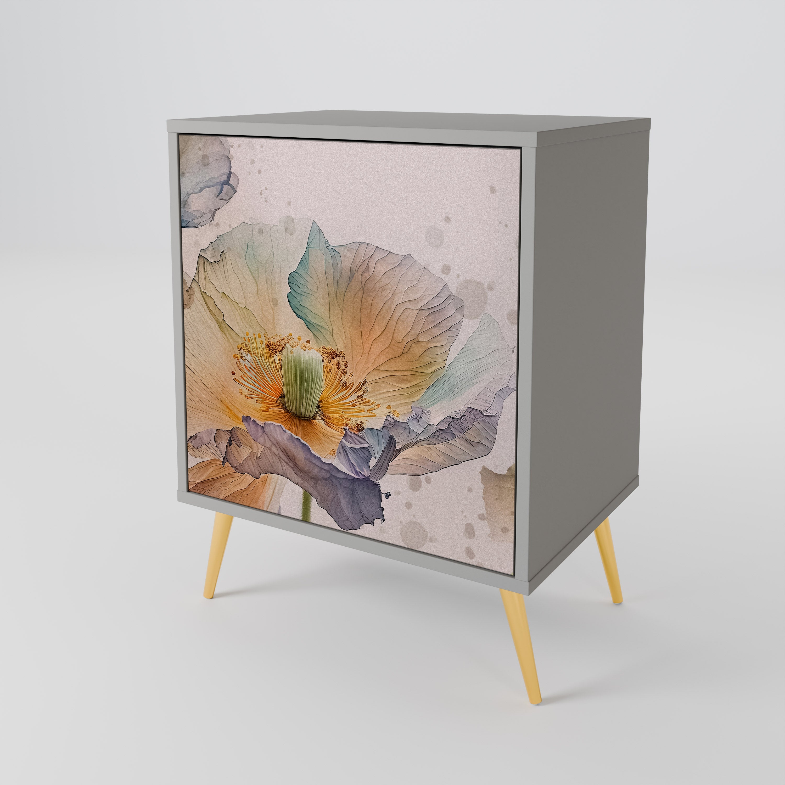 SOFTEN POPPY Sideboard mit 1 Tür in Grau