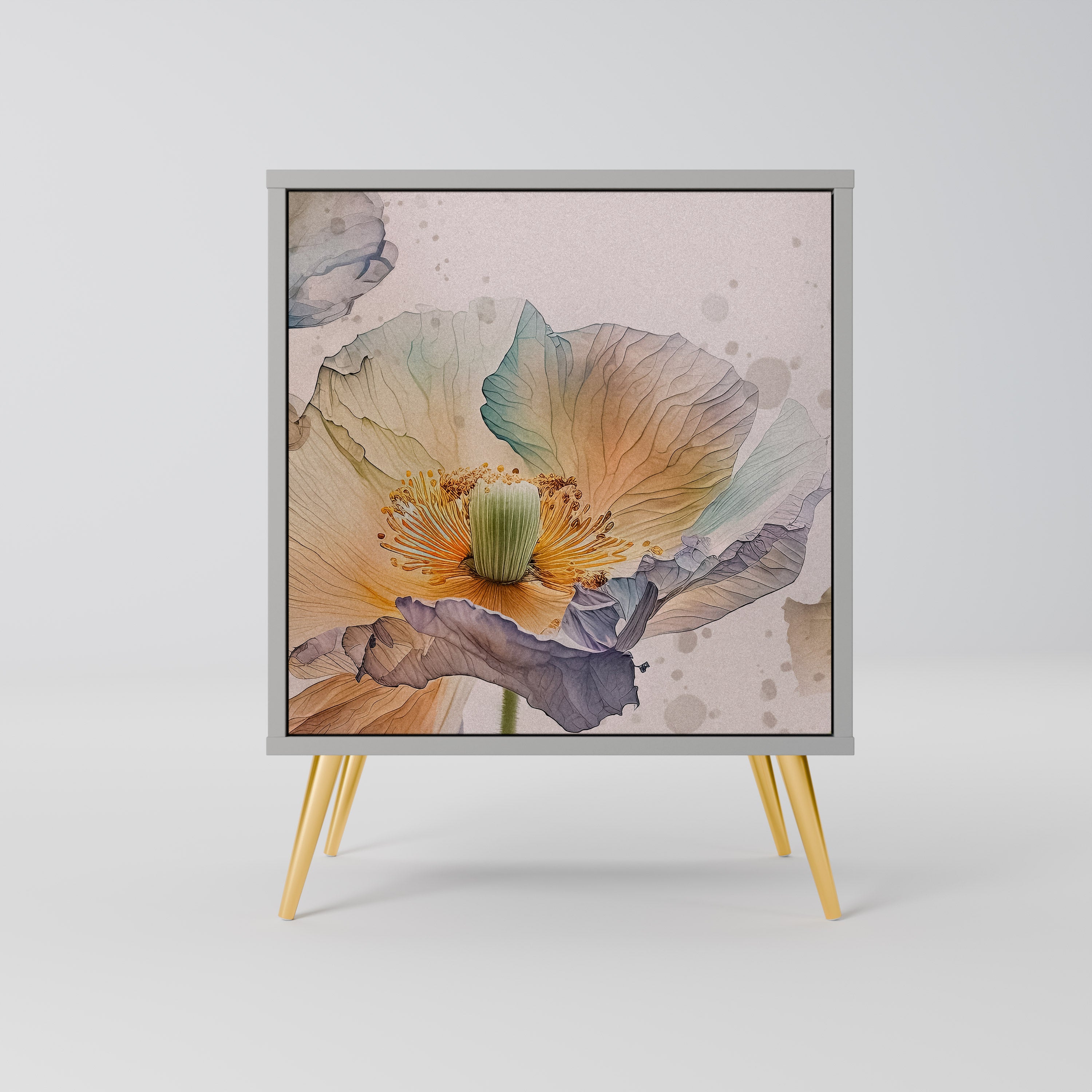 SOFTEN POPPY Sideboard mit 1 Tür in Grau