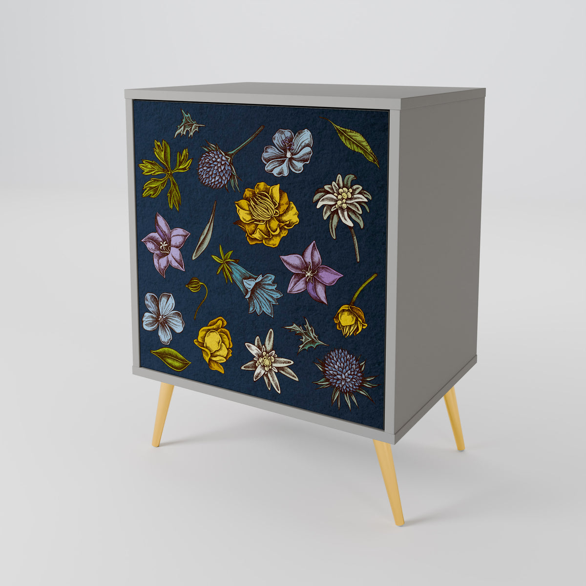 FLOWERS ON NAVY BLUE 1-türiges Sideboard
