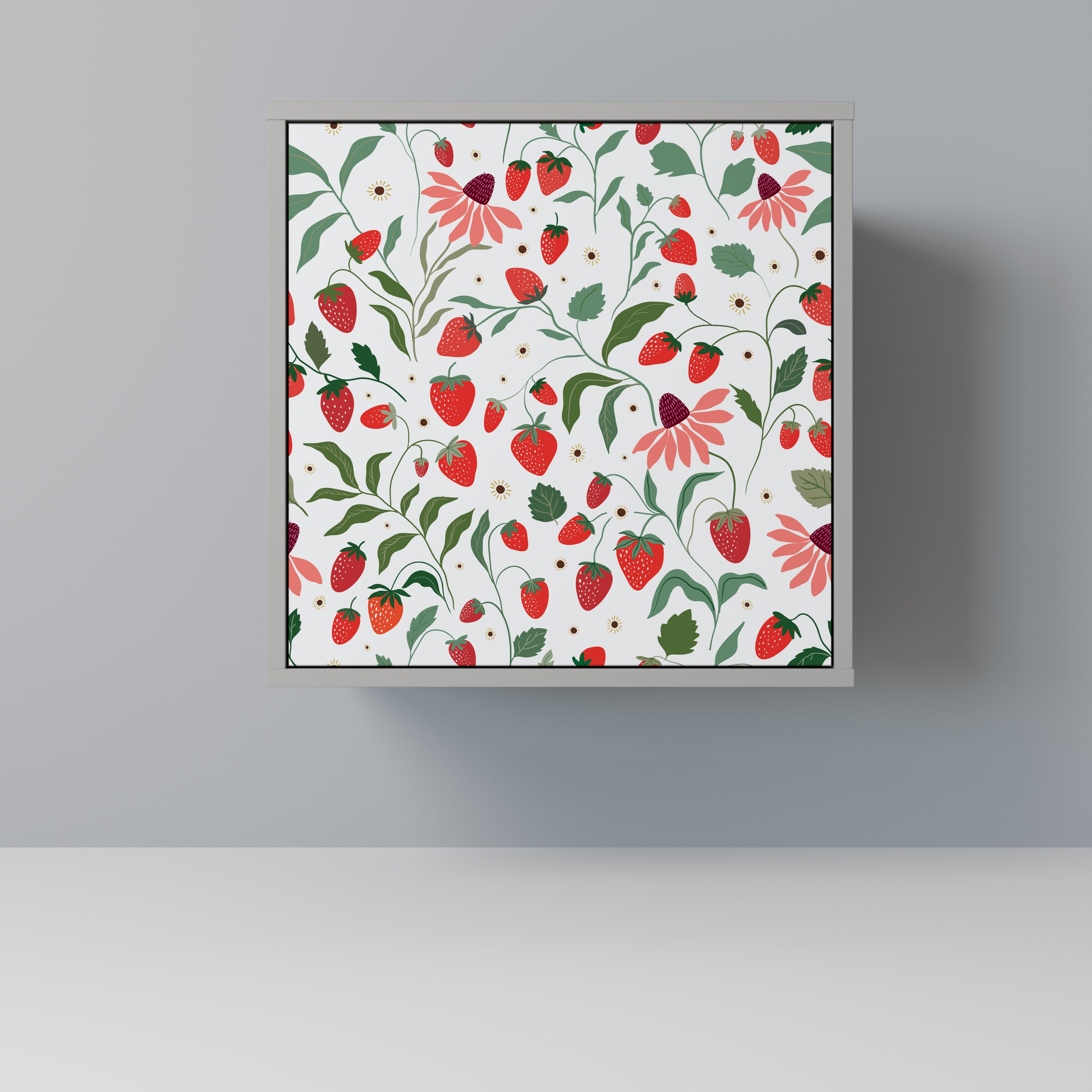 FLOWERS AND STRAWBERRIES Sideboard mit 1 Tür in Grau