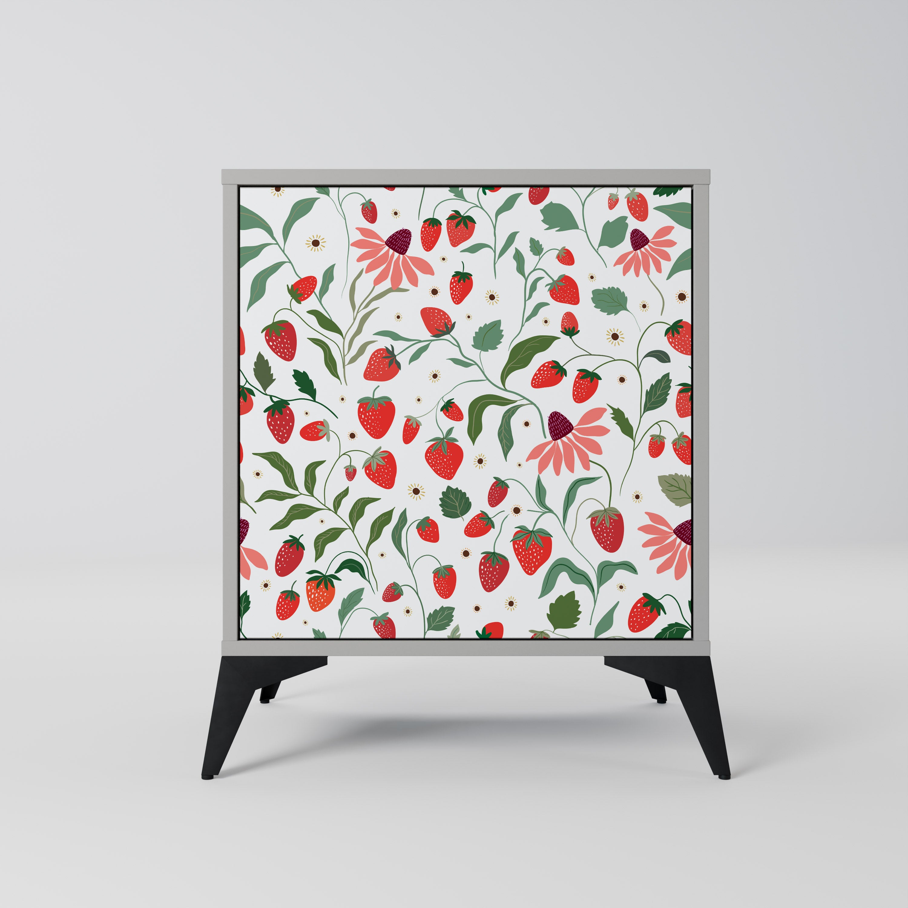FLOWERS AND STRAWBERRIES Sideboard mit 1 Tür in Grau