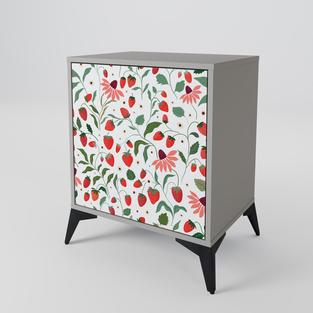 FLOWERS AND STRAWBERRIES Sideboard mit 1 Tür in Grau