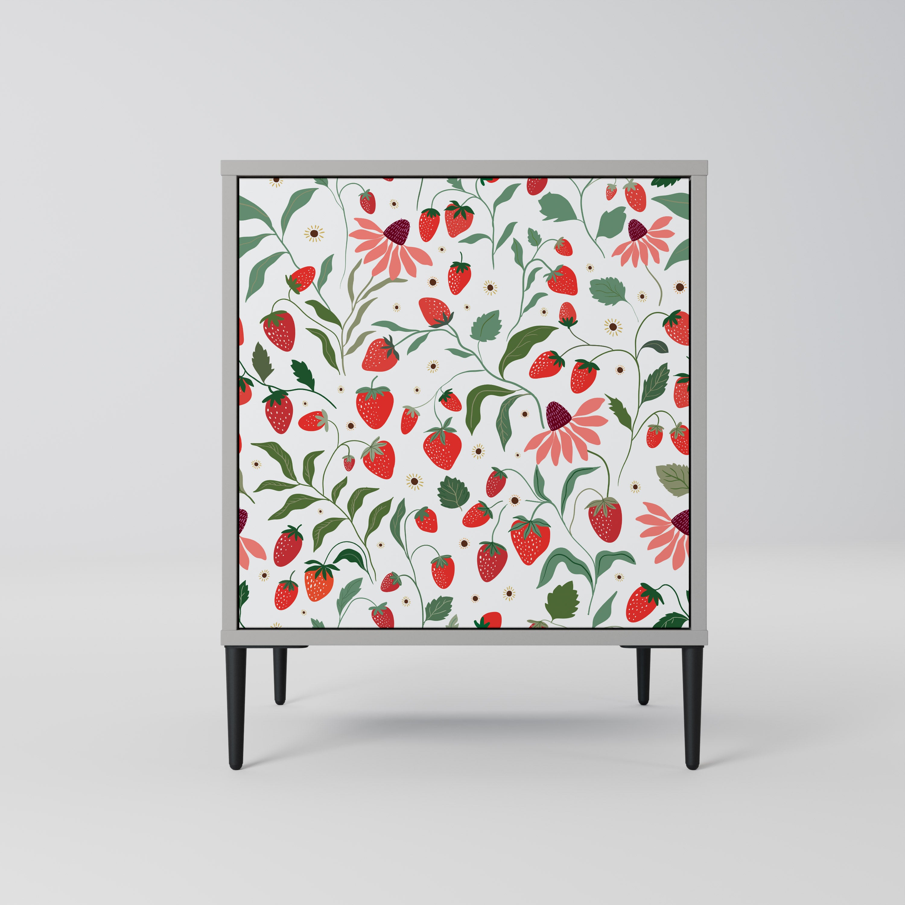 FLOWERS AND STRAWBERRIES Sideboard mit 1 Tür in Grau