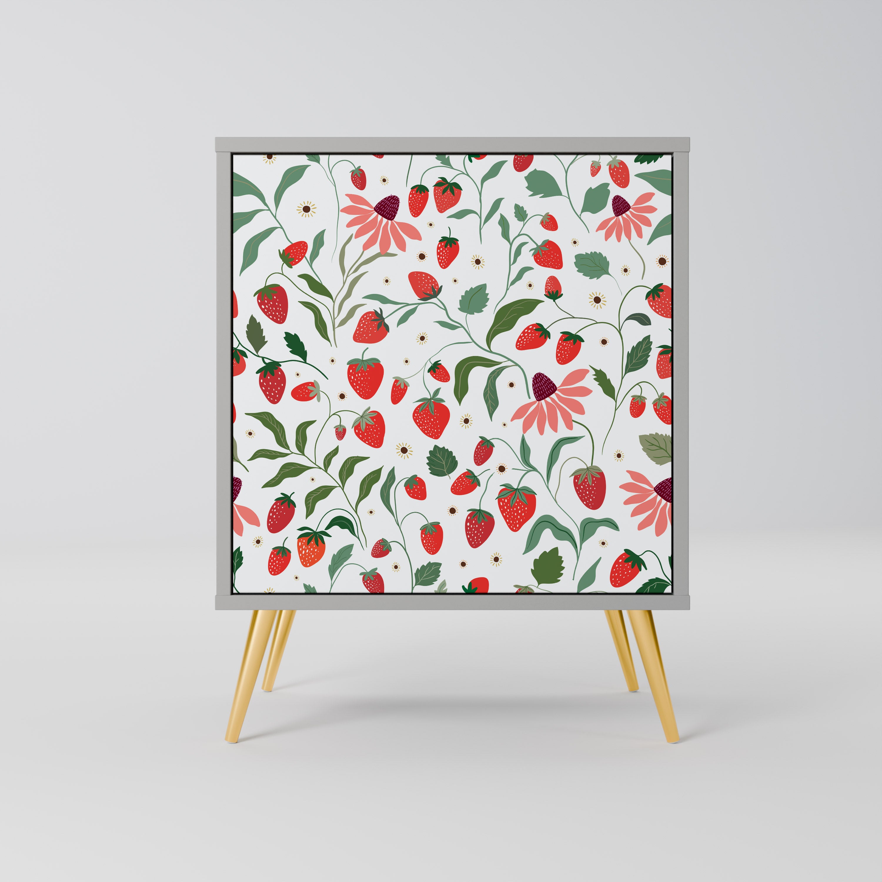 FLOWERS AND STRAWBERRIES Sideboard mit 1 Tür in Grau